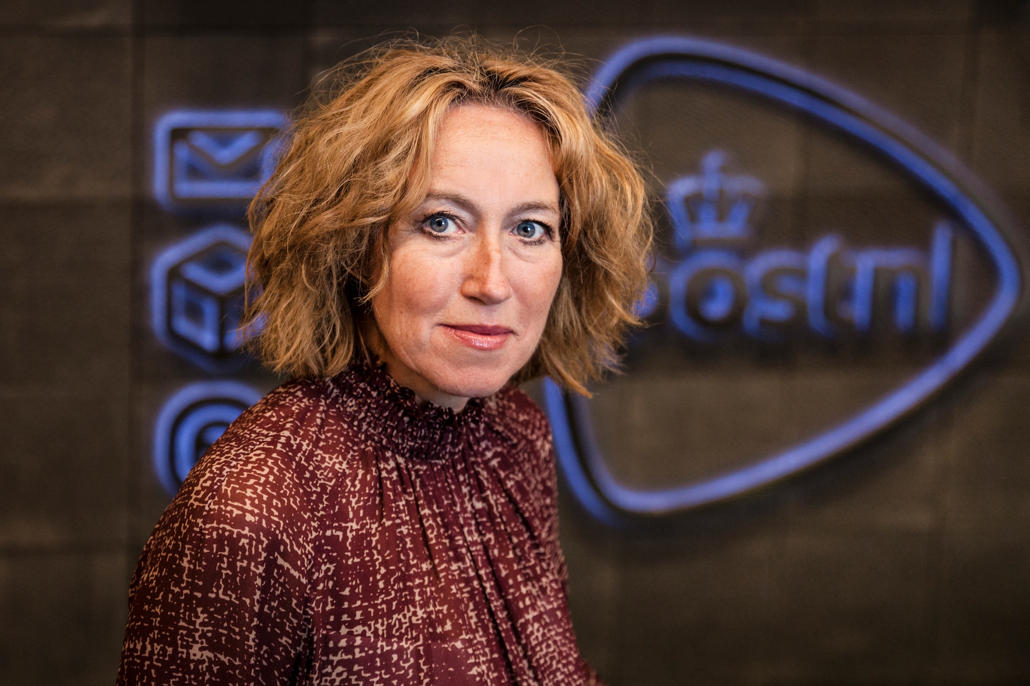 Herna Verhagen, voorlopig nog de baas van PostNL. PostNL