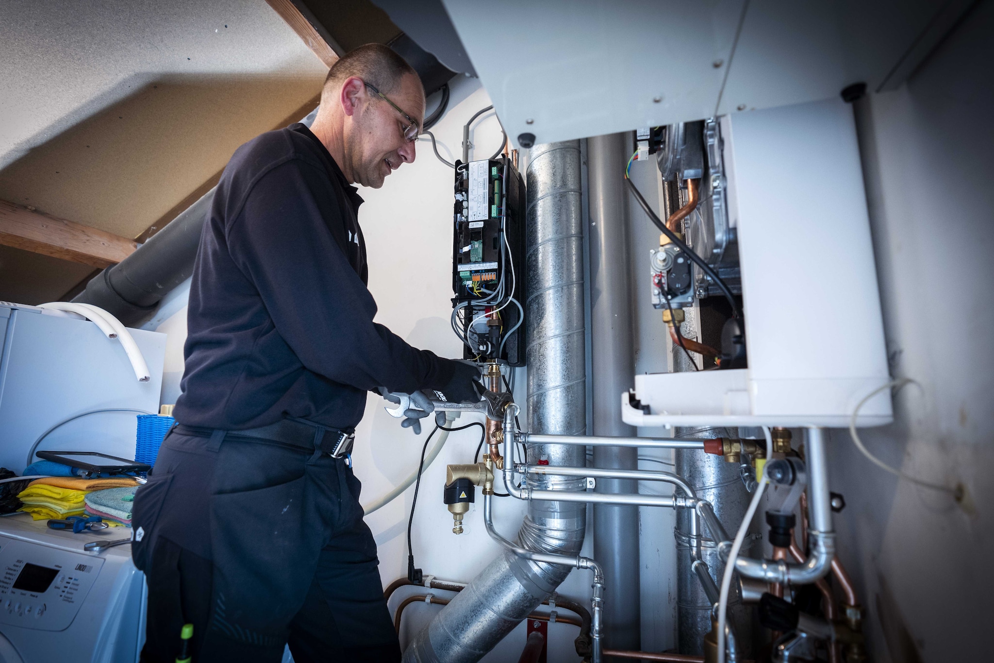 De verkoop van warmtepompen is in het eerste halfjaar ingestort. Ook warmtepompen zetten het elektriciteitsnet onder druk. Foto: ANP.