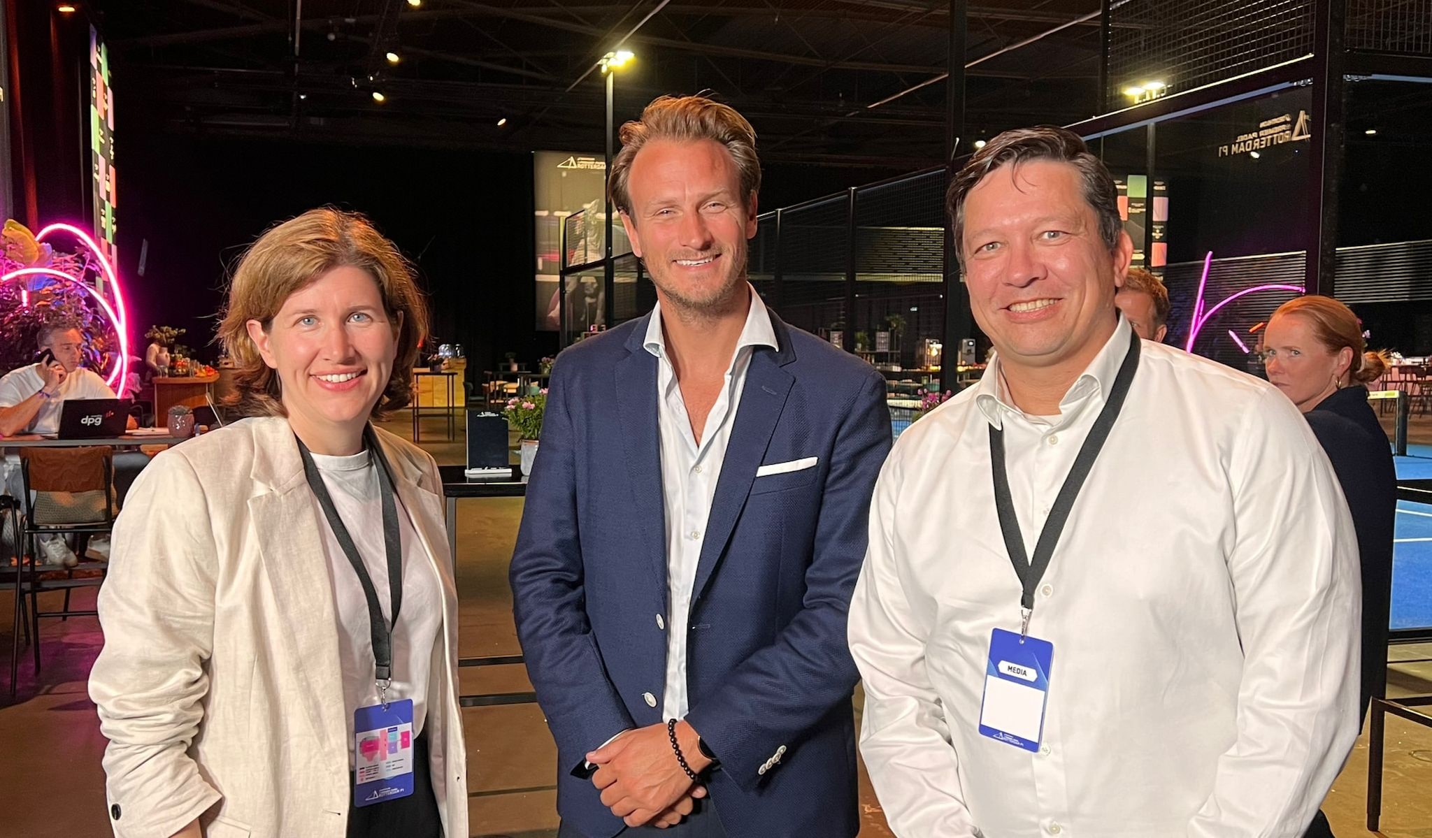 Sophie Wildeboer (Exact), Thijs van der Zande (DPG Media Zakelijk) en Norbert Holthaus (Atradius). Sophie Wildeboer (Exact), Thijs van der Zande (DPG Media Zakelijk) en Norbert Holthaus (Atradius).