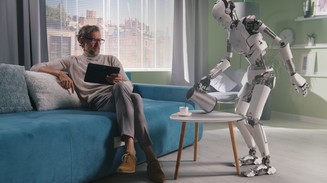 De toekomst is dichterbij dan we denken, stelt Aragorn Meulendijks: robots doen straks de huishouding. De toekomst is dichterbij dan we denken: robots doen ‘straks’ de huishouding. Afbeelding: Shutterstock.
