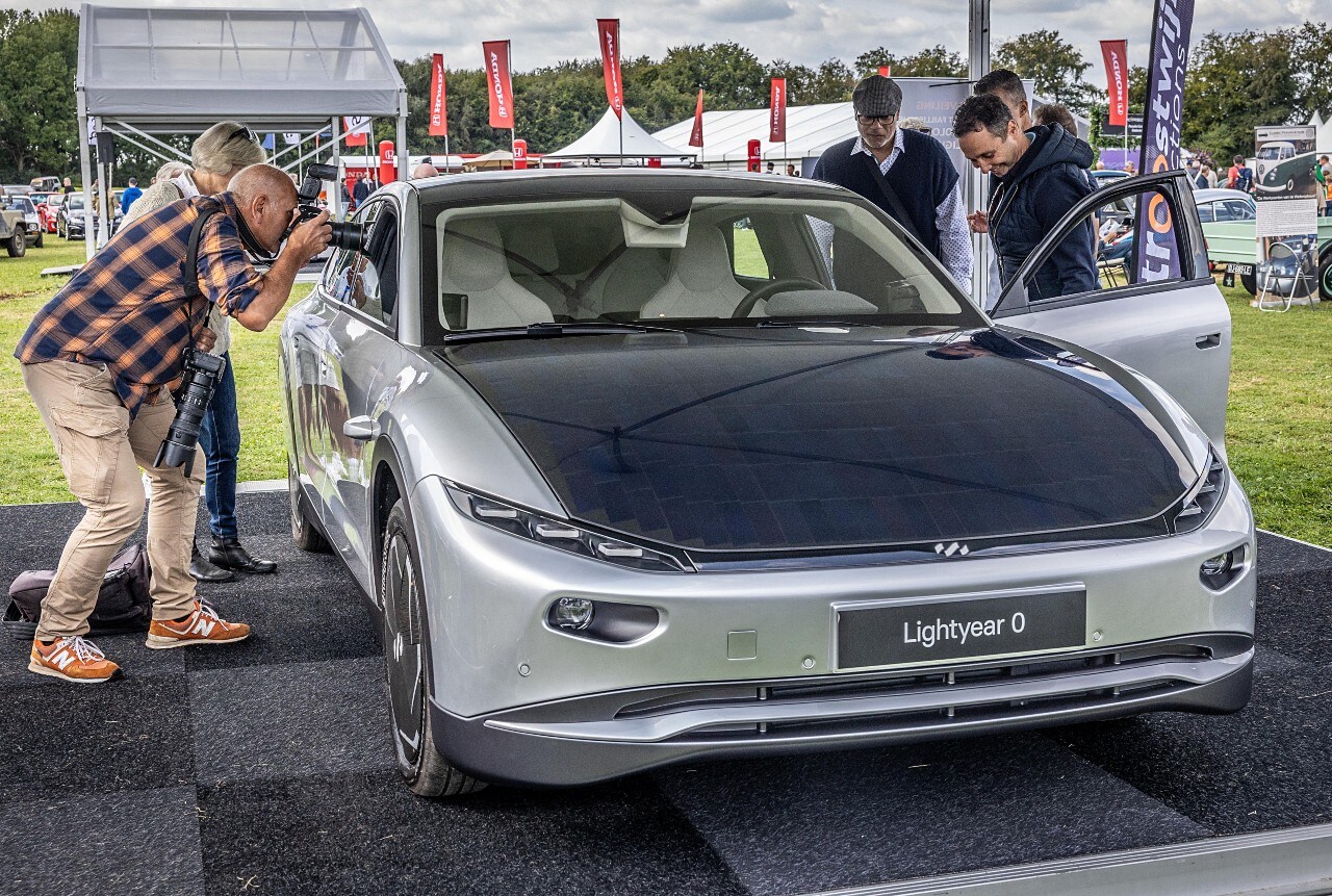 Lightyear, de zonnecelauto. De Lightyear, de zonnecelauto. Foto: ANP.