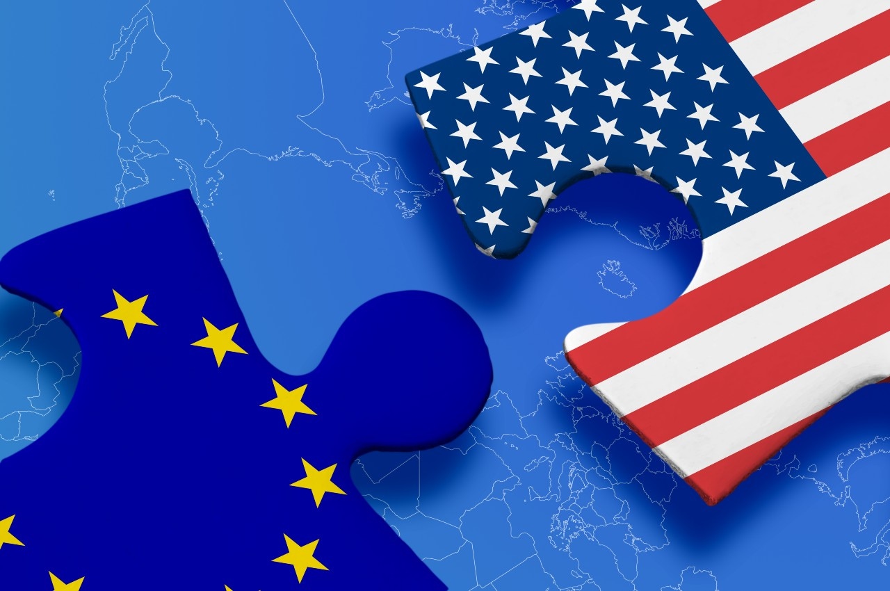 Economische kloof tussen Europa en VS. Afbeelding: Shutterstock