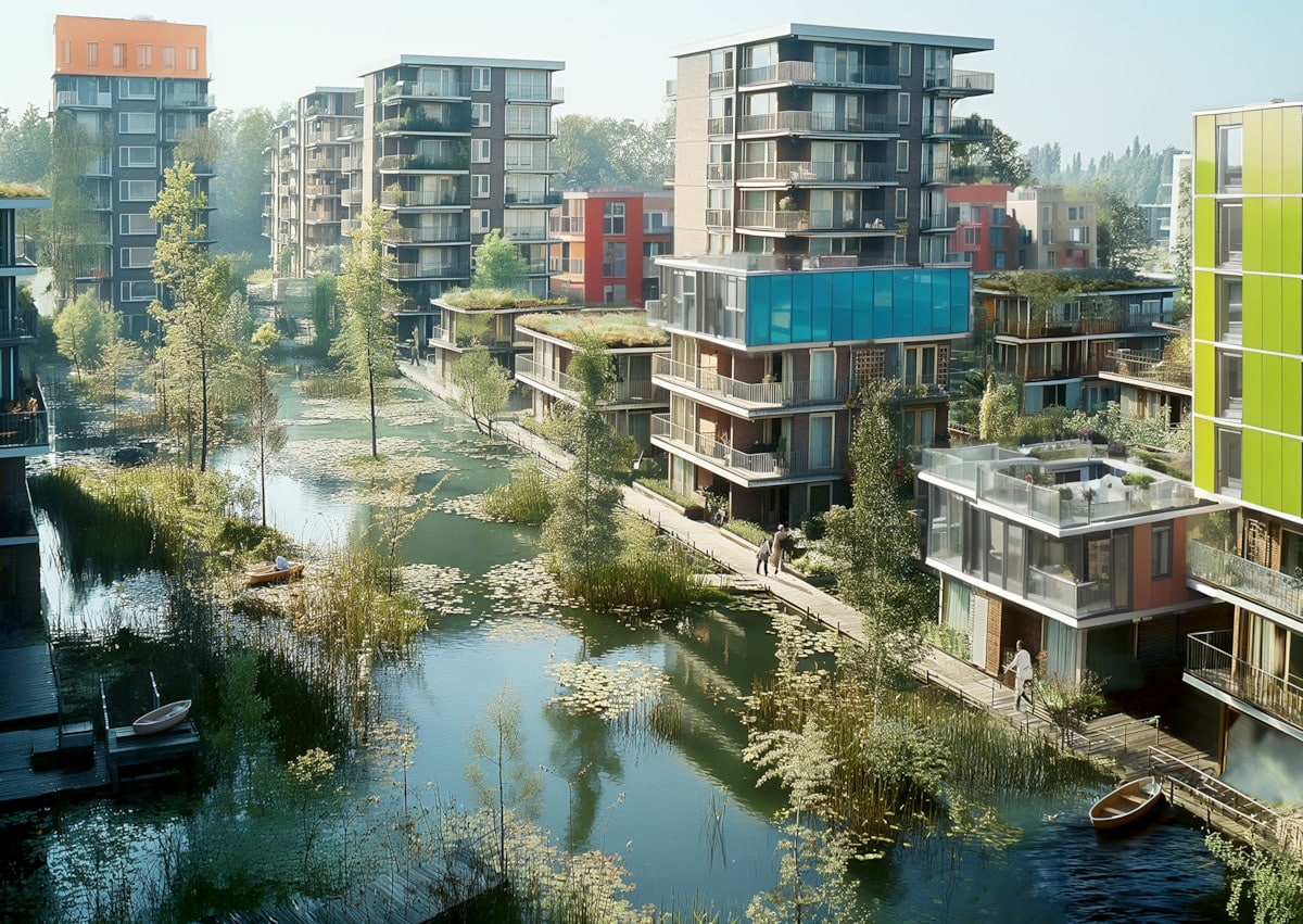 MVRDV - architectuur, Nederland in 2100. Een van de MVRDV-ontwerpen voor het project WHAT IF - Nederland 2100.