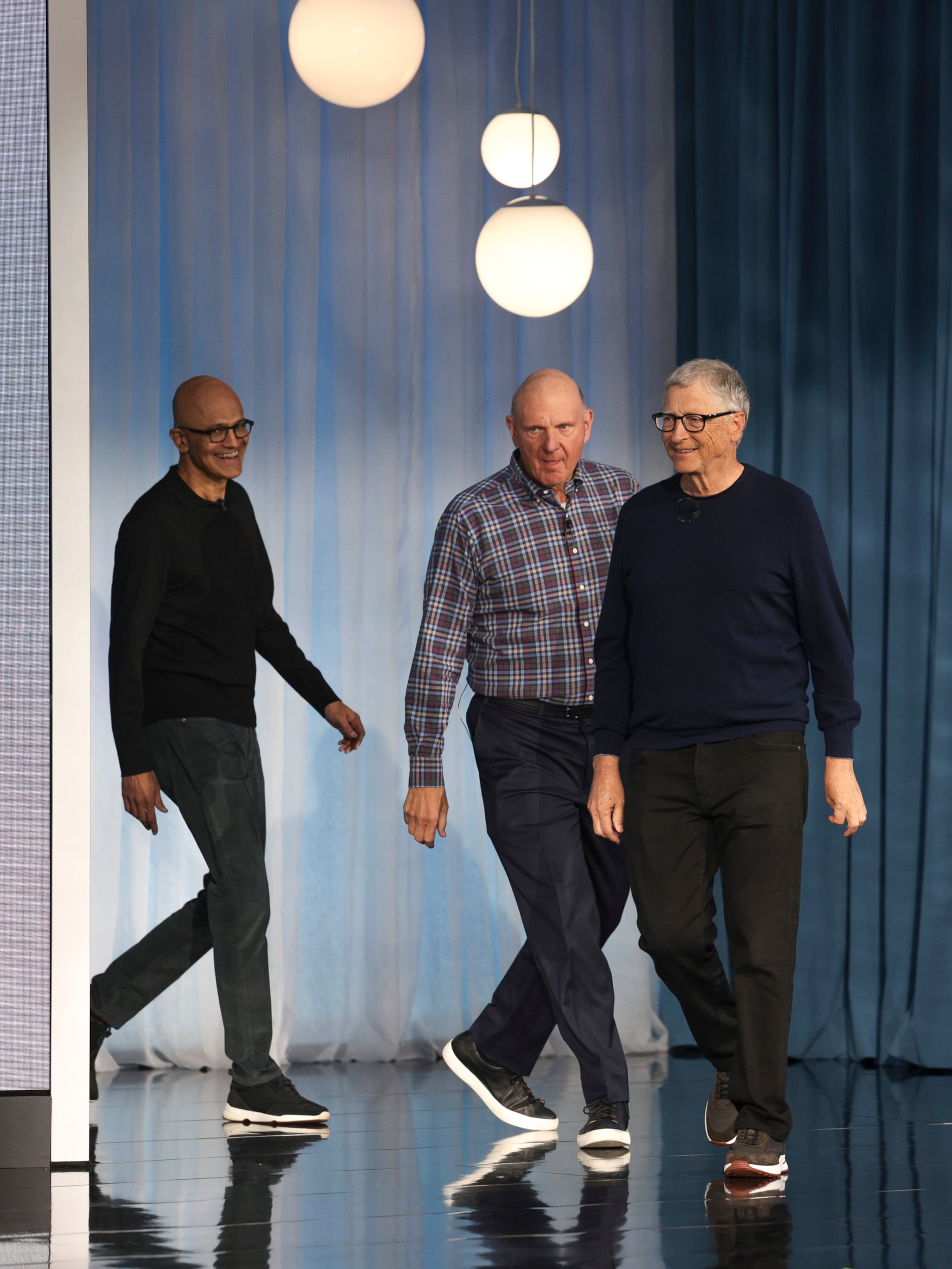 microsoft 50 jaar gates palmer nadella fotoverslag