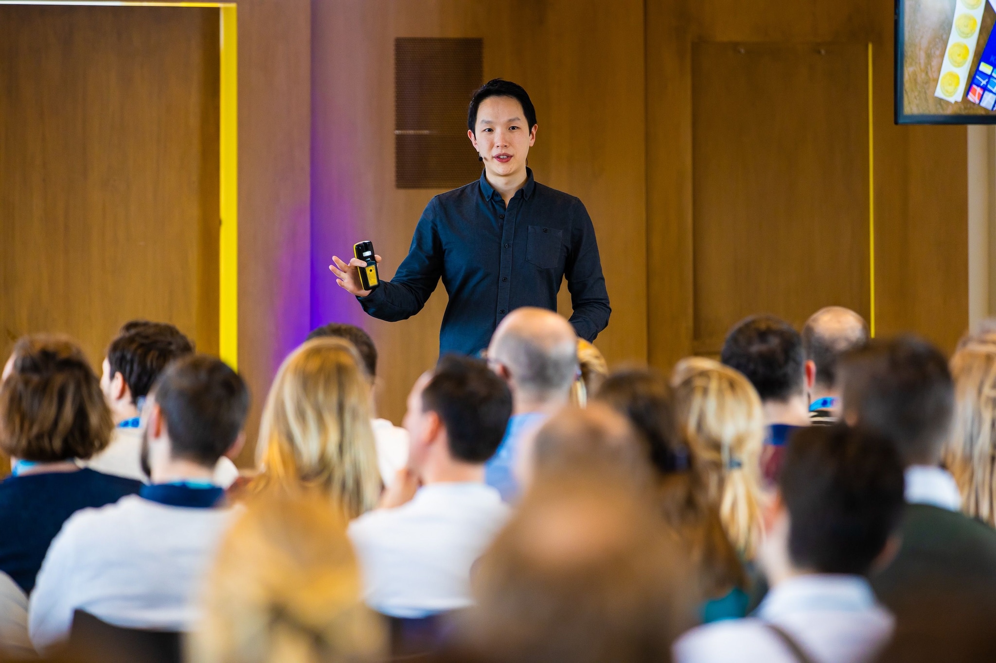 John Lin China-expert John Lin on stage.