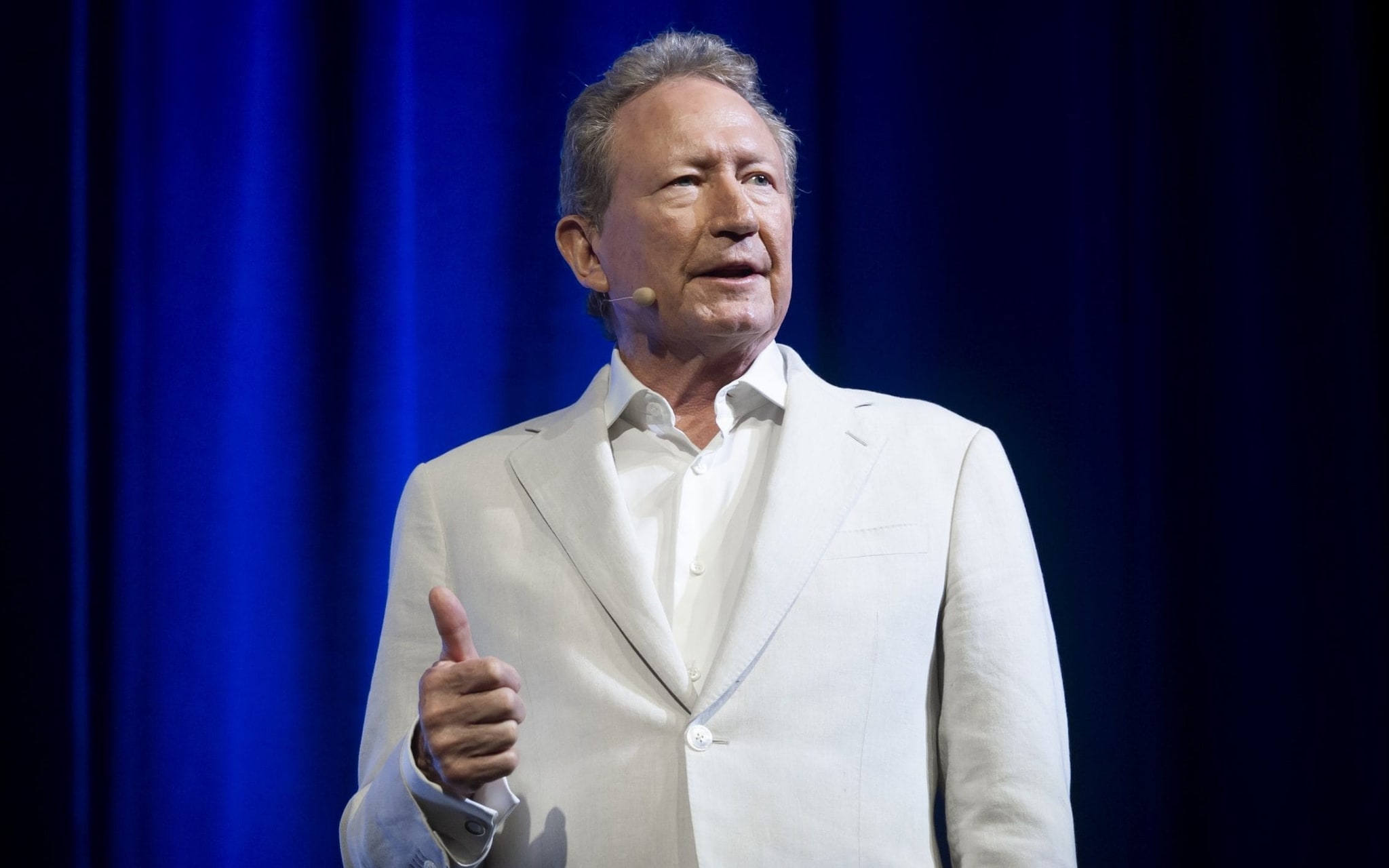 Andrew Forrest, Australische miljardair en  mijnmagnaat. Andrew Forrest, Australische miljardair en  mijnmagnaat, presenteert een revolutionair plan. Foto: Getty Images.