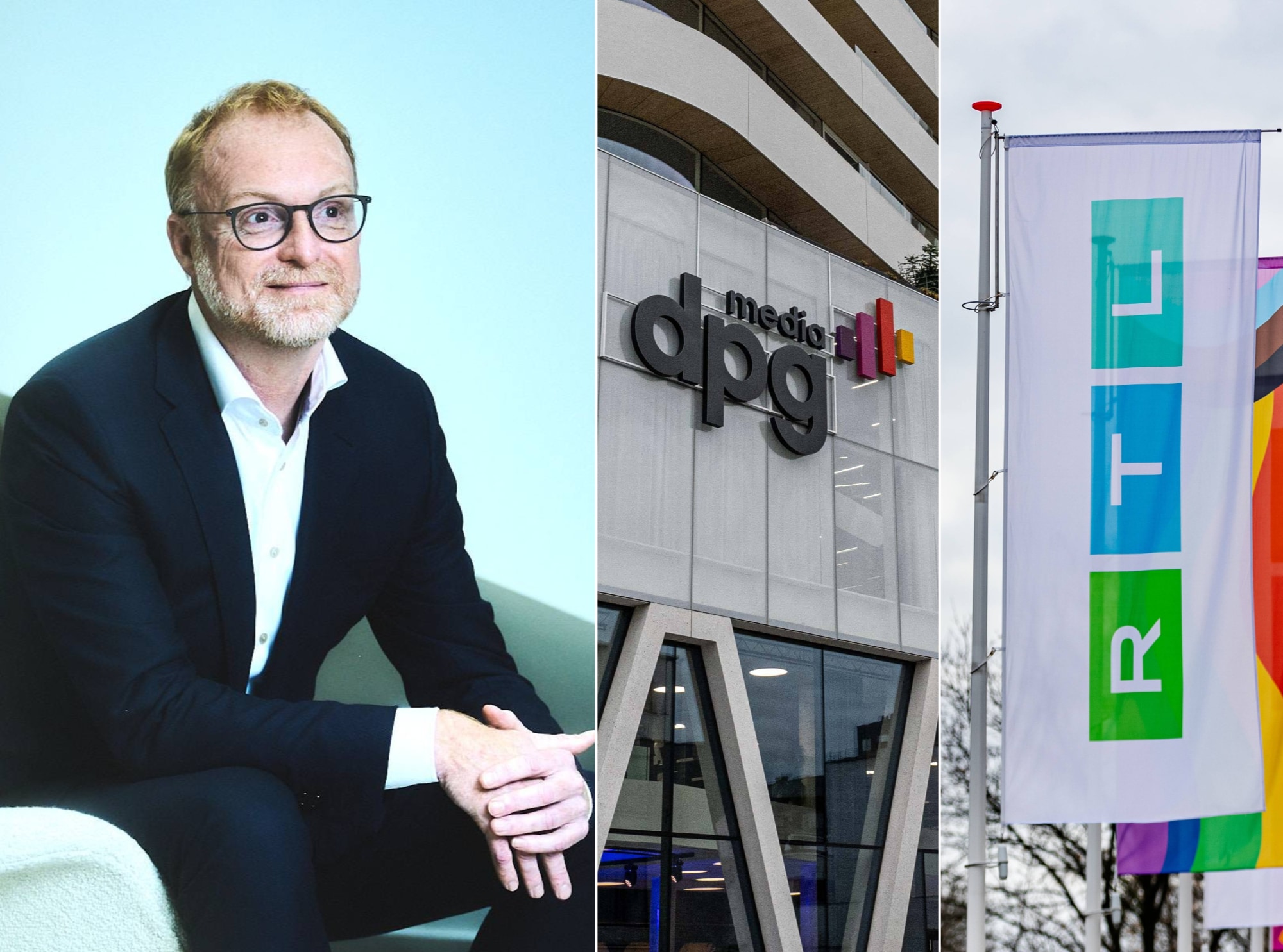 Erik Roddenhof / ANTWERPEN - Exterieur van het hoofdkantoor van DPG Media. Mediabedrijf DPG Media wil RTL Nederland overnemen. DPG Media heeft met RTL Group afgesproken dat bij overname de naam RTL behouden blijft. ANP JONAS ROOSENS / HILVERSUM - Bedrijfsvlaggen voor het kantoor van RTL Nederland. Mediabedrijf DPG Media wil RTL Nederland overnemen. DPG Media heeft met RTL Group afgesproken dat bij overname de naam RTL behouden blijft. ANP LEVIN DEN BOER DPG Media / ANP /  ANP