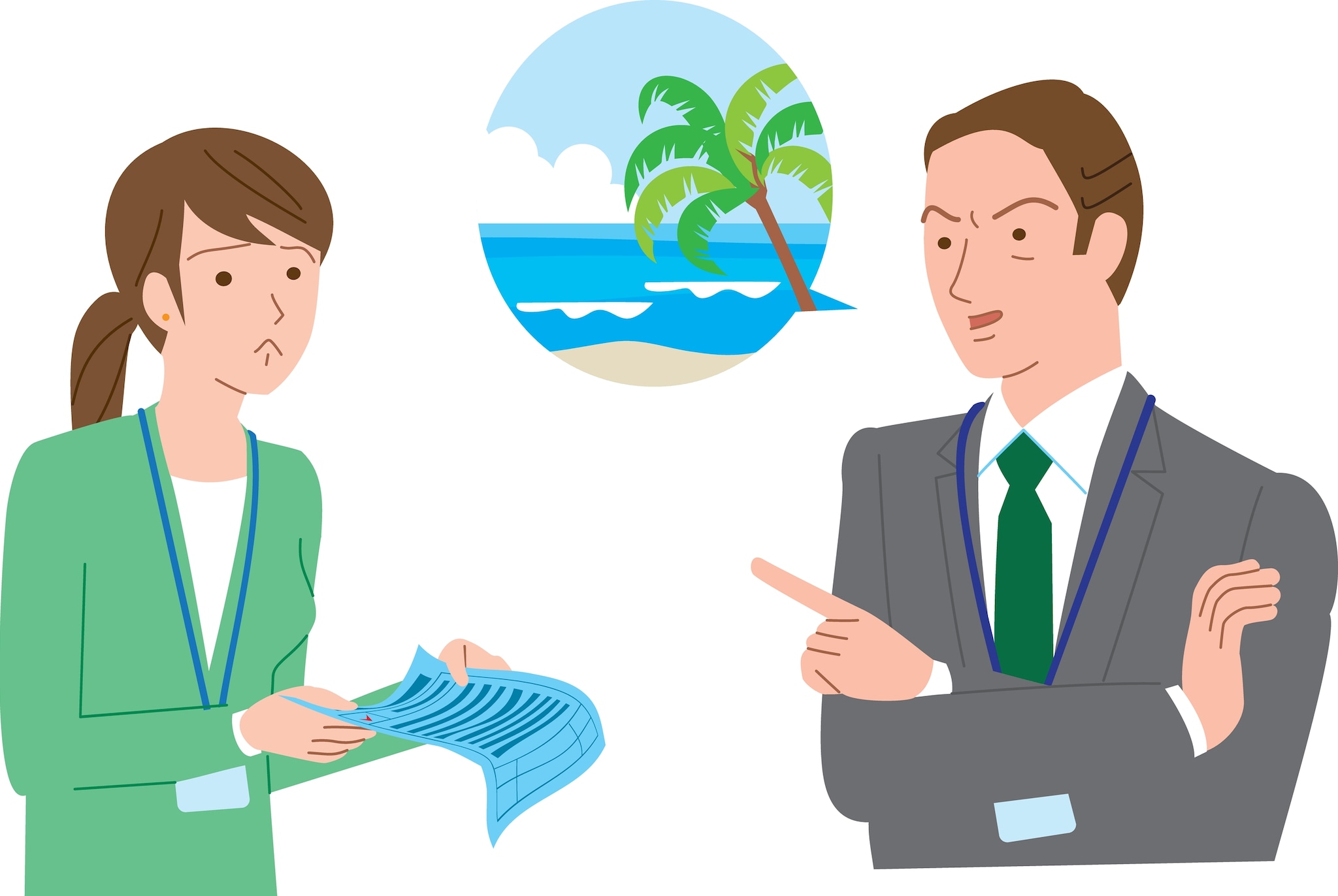 A boss who asks where to go for paid vacation and says sarcasm Afbeelding: Shutterstock