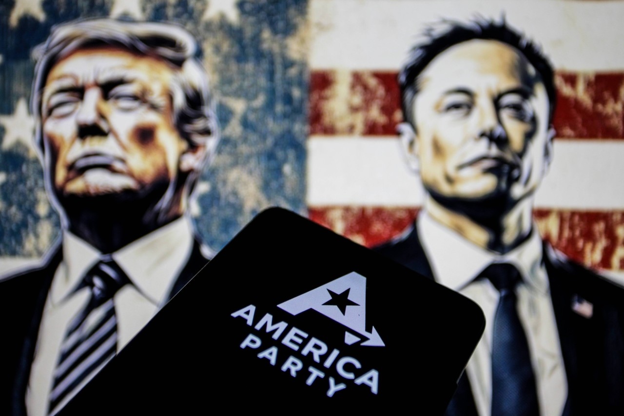 Trump versus Musk en zijn American Party.  Trump versus Musk en zijn American Party. Foto: ANP.