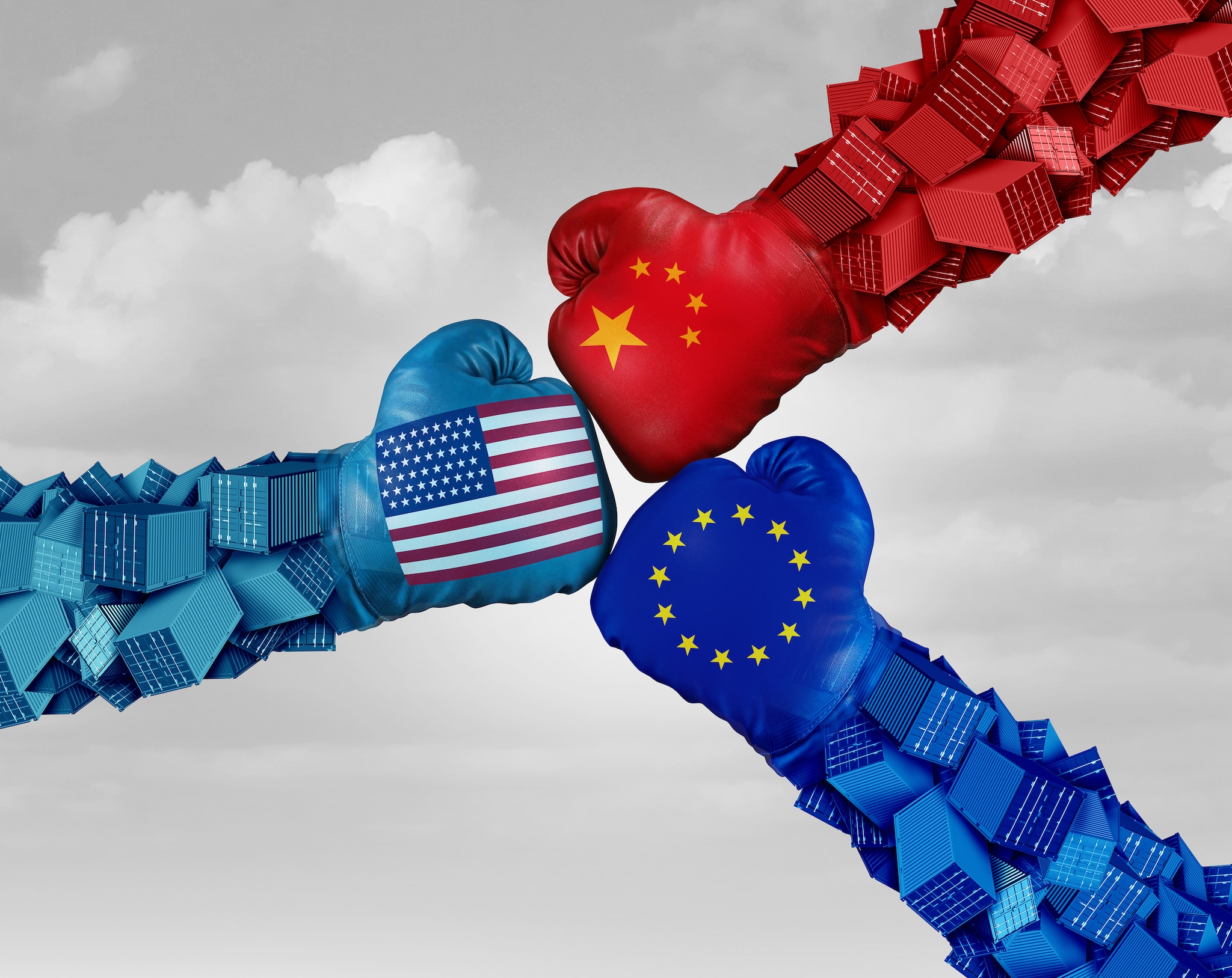 Door die onzekerheid rond importheffingen kiezen steeds meer Europese bedrijven voor China. Beeld: Shutterstock Door onzekerheid rond importheffingen kiezen steeds meer Europese bedrijven voor China. Afbeelding: Shutterstock