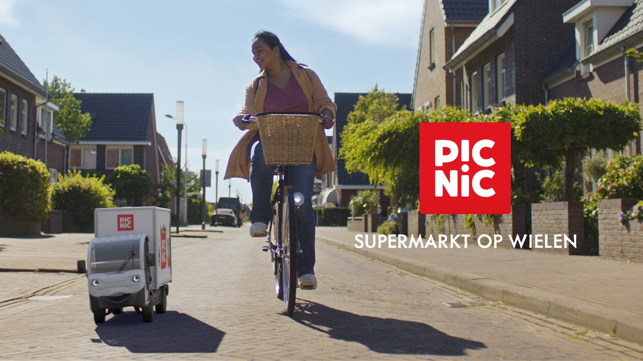 Campagnebeeld van Picnic uit 2022. Foto: Picnic Eerder campagnebeeld van Picnic.
