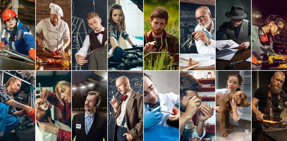 Mensen met uiteenlopende beroepen. Afbeelding: Shutterstock