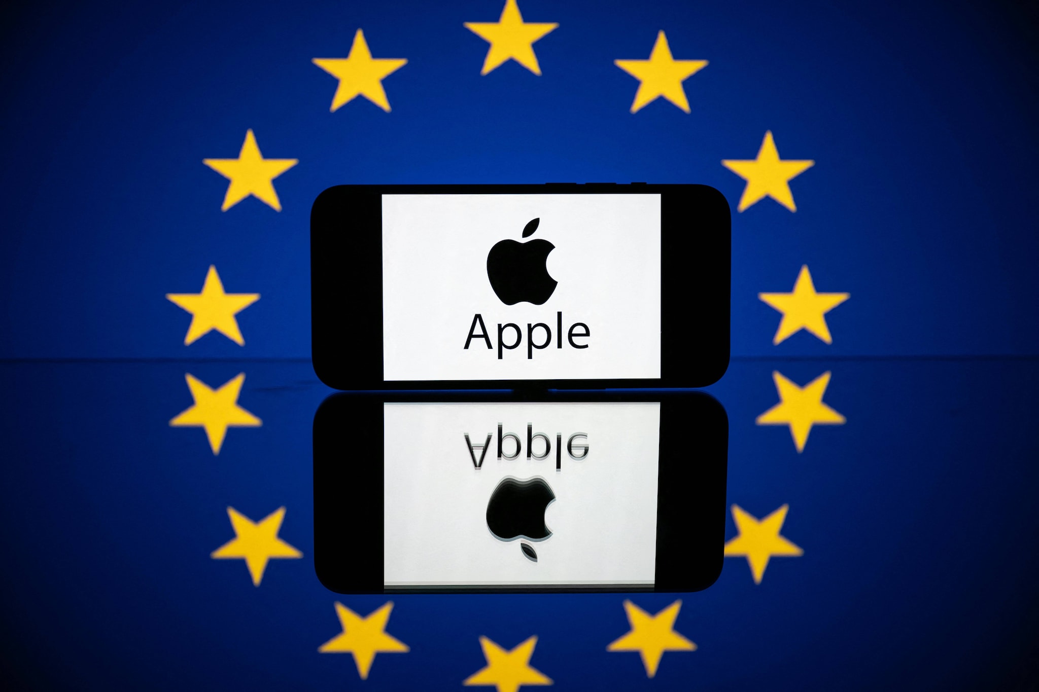Apple en Europa liggen in de clinch over een technologiewet. ANP / AFP