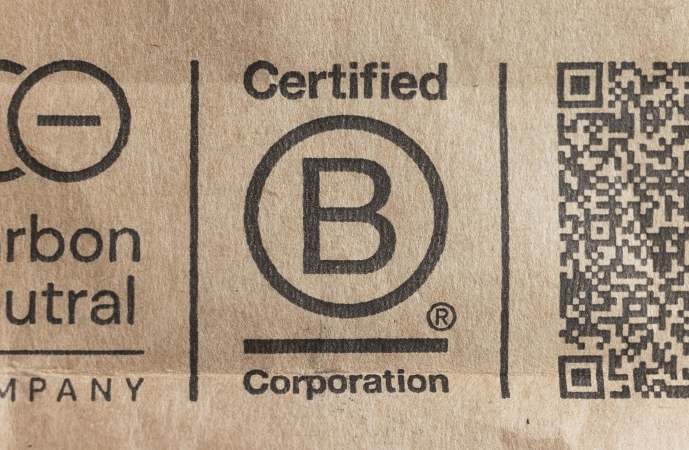 MOTALA, SWEDEN- 5 AUGUST 2023:
Signs and symbols, Certified B Corporation logo. Afbeelding: Shutterstock