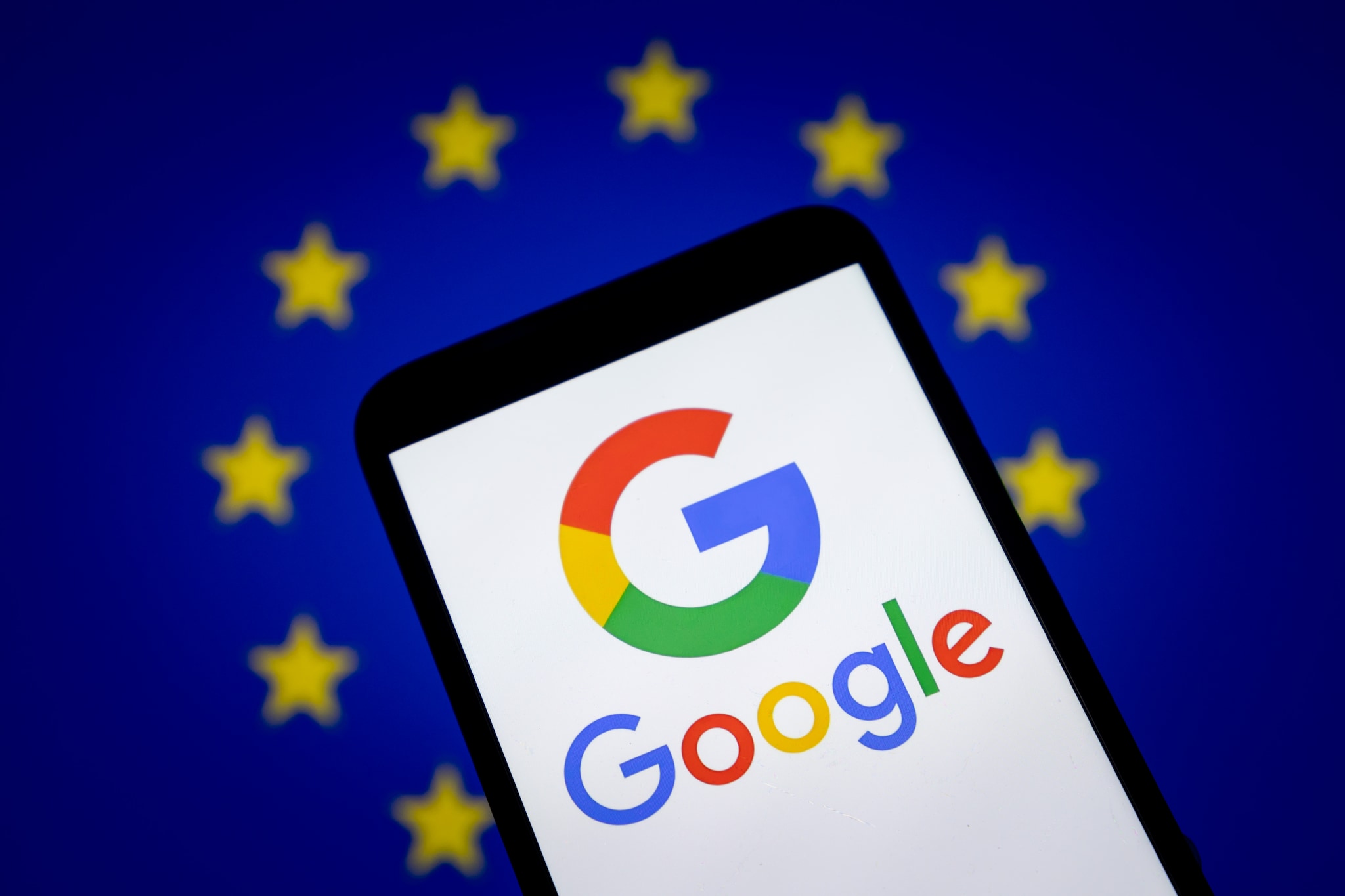 De Europese Commissie legde Google vorige maand een boete van 2,95 miljard euro op wegens het overtreden van concurrentieregels. VCG via Getty Images