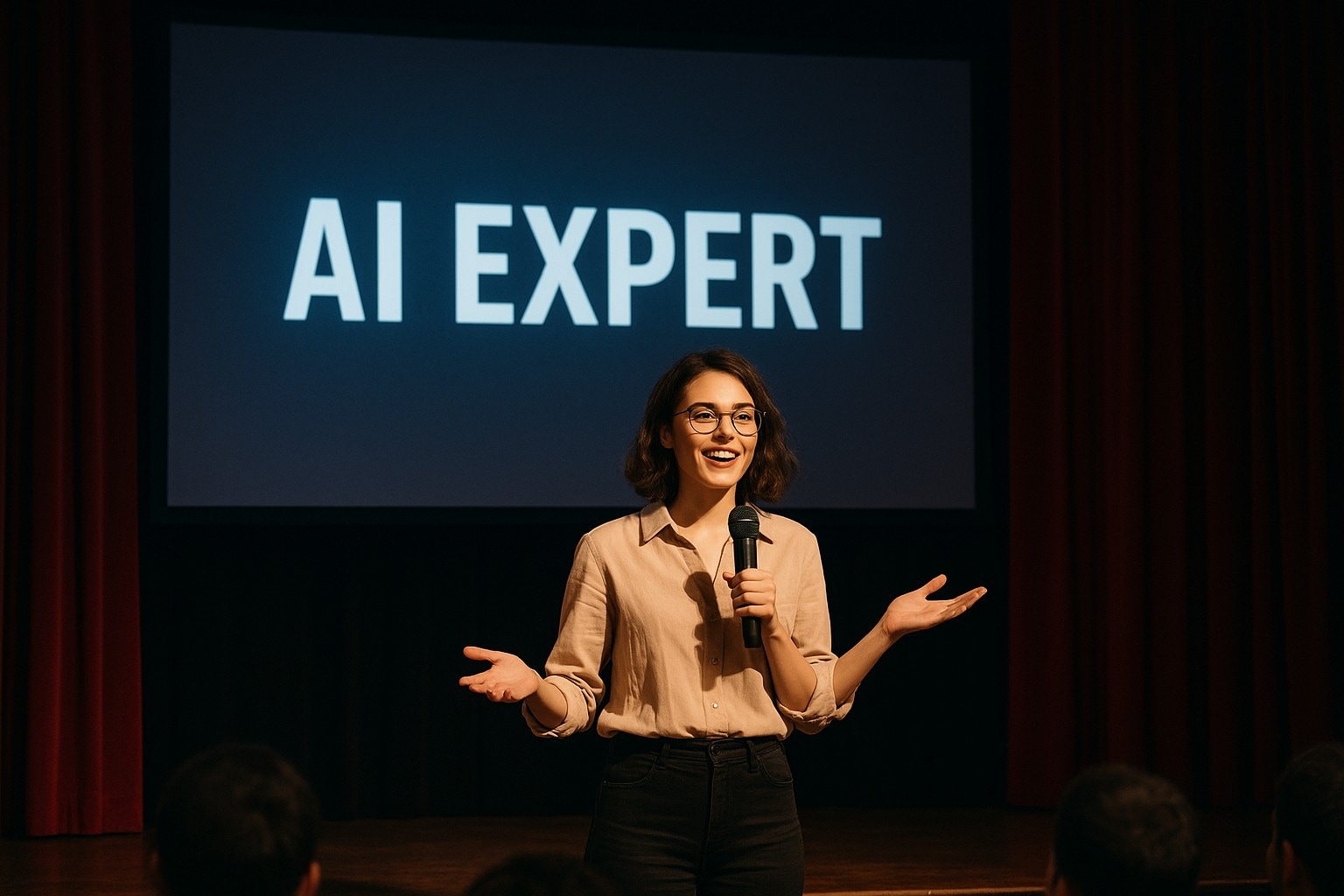 AI-experts bestaan niet, stelt Martijn Aslander En deze mevrouw ook niet. Heeft ze nog drie armen ook. AI-experts bestaan niet, stelt Martijn Aslander En deze mevrouw ook niet. Heeft ze nog drie armen ook. Afbeelding: OpenAI.