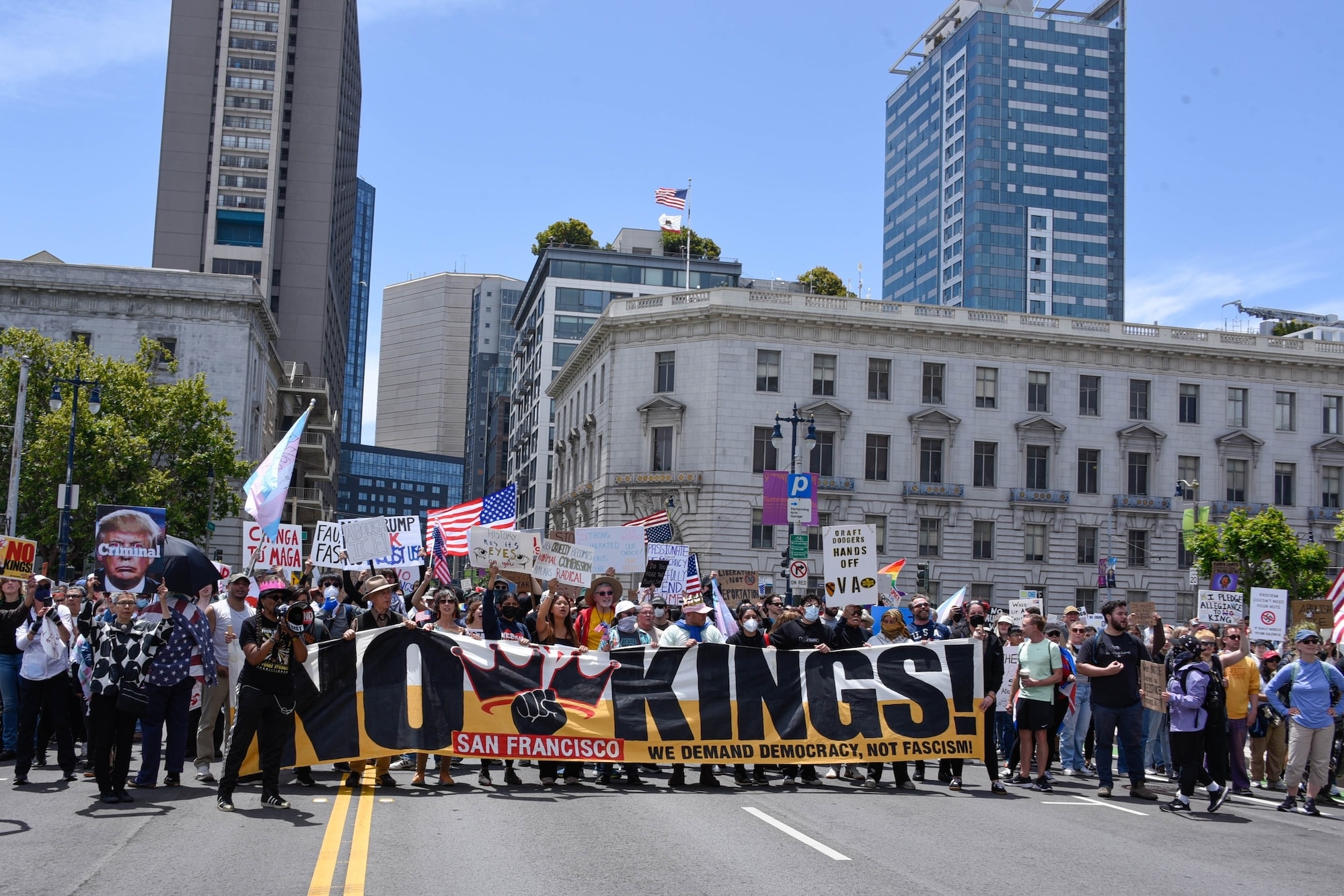 De No Kings March in San Francisco eerder deze zomer. Foto: Suzette Leg Anthony/Shutterstock Shutterstock
