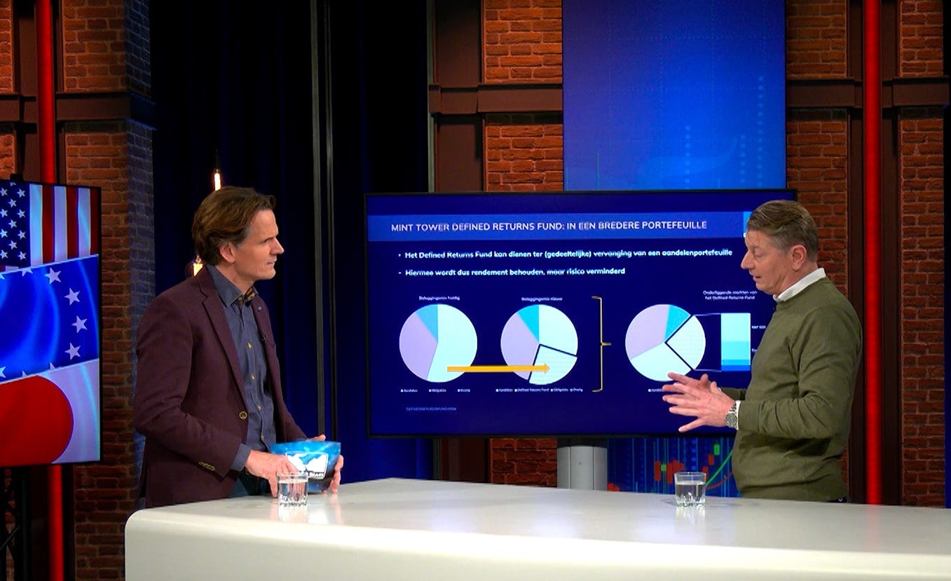 Gerben van Driel (links) presenteert het RTL-programma Buills & Bears. Gerben van Driel (links) presenteert Buills & Bears, is hier in gesprek met Bart Bijmolen van Mint Tower. Foto: QBroadcasting.