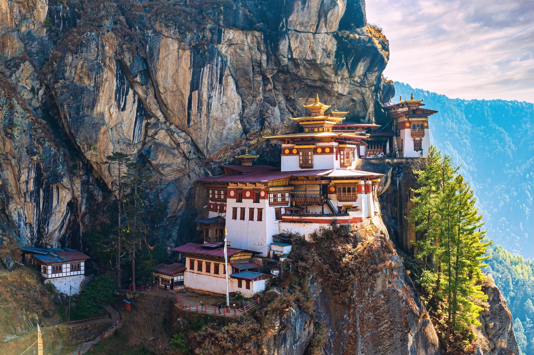 Het Taktshang klooster in Bhutan. Foto: Framalicious/Shutterstock Het Taktshang klooster in Bhutan. Foto: Framalicious/Shutterstock