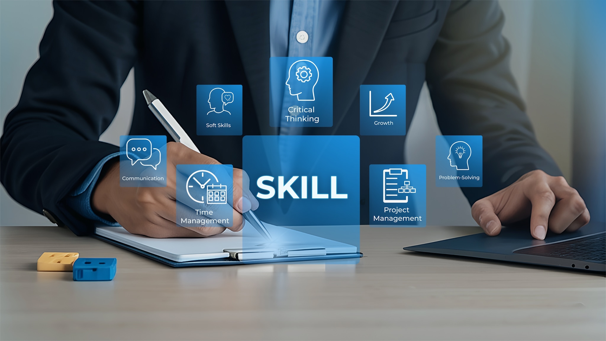 Essential digital skills in AI, cloud computing, marketing, SEO, and design needed for career growth, business success, and future readiness. Welke vaardigheden moet je hebben om in 2026 meer salaris te krijgen? Afbeelding: Shutterstock.