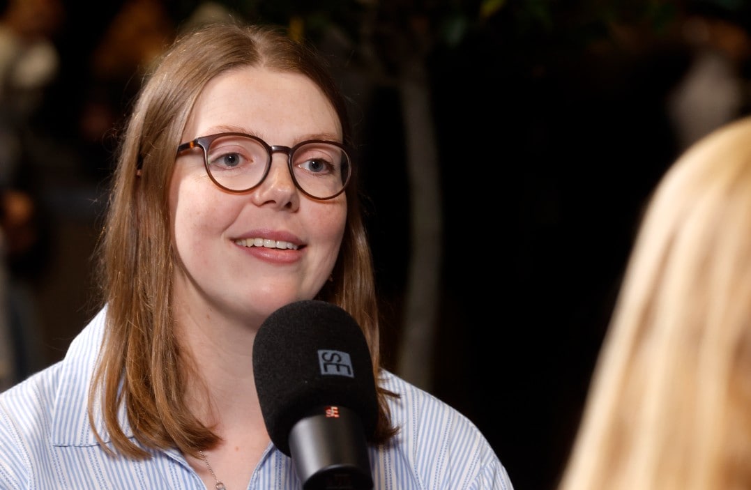 Marjolein Daeter van KLM tijdens de podcastopname voor Data Days. Marjolein Daeter van KLM tijdens de podcastopname voor Data Days. Foto: Ruud Voest.