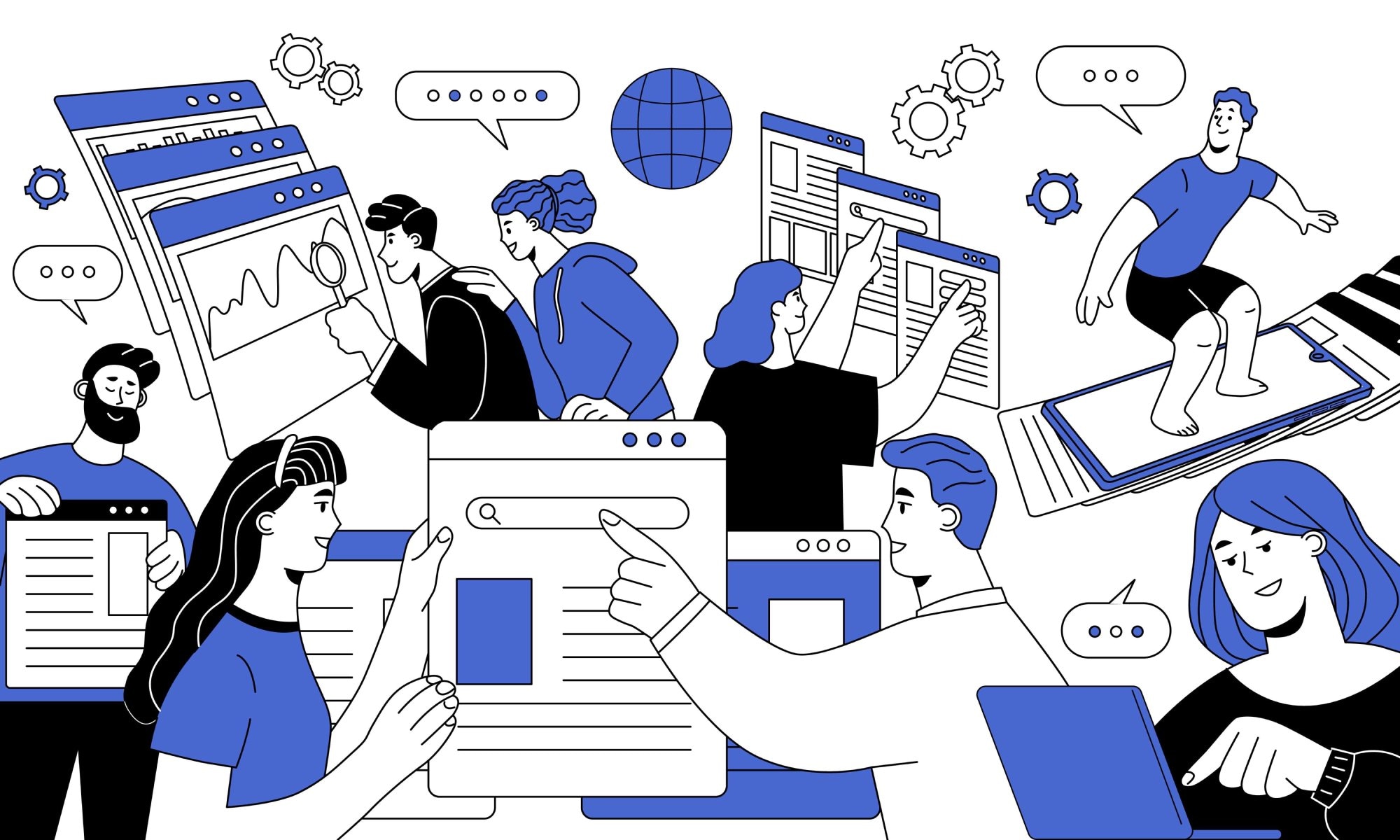 Technologie en jongeren. Illustratie:Shutterstock