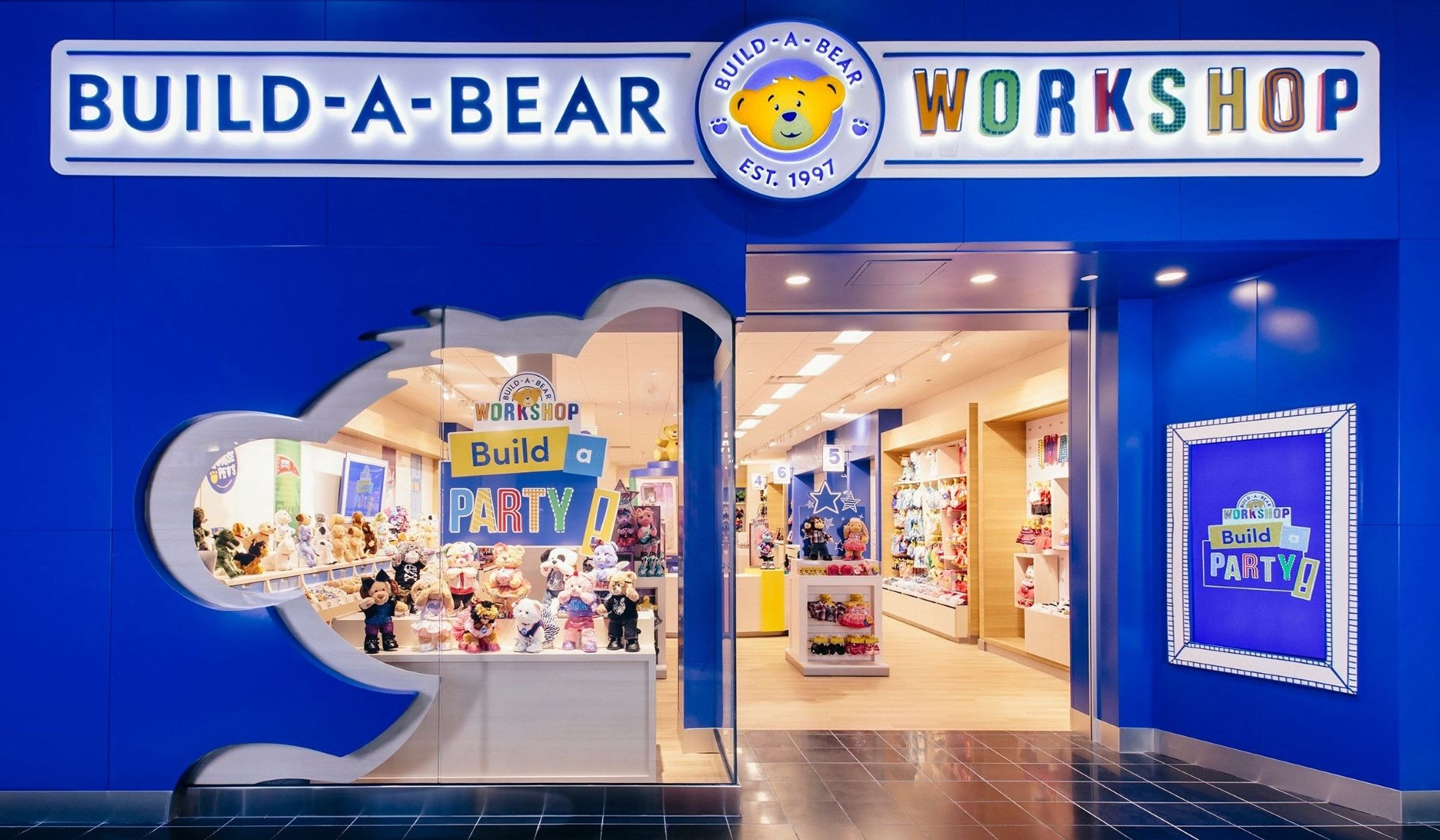 Een winkel van Build-A-Bear. Zo ziet een winkel van Build-A-Bear er dus uit. Foto: Getty Images