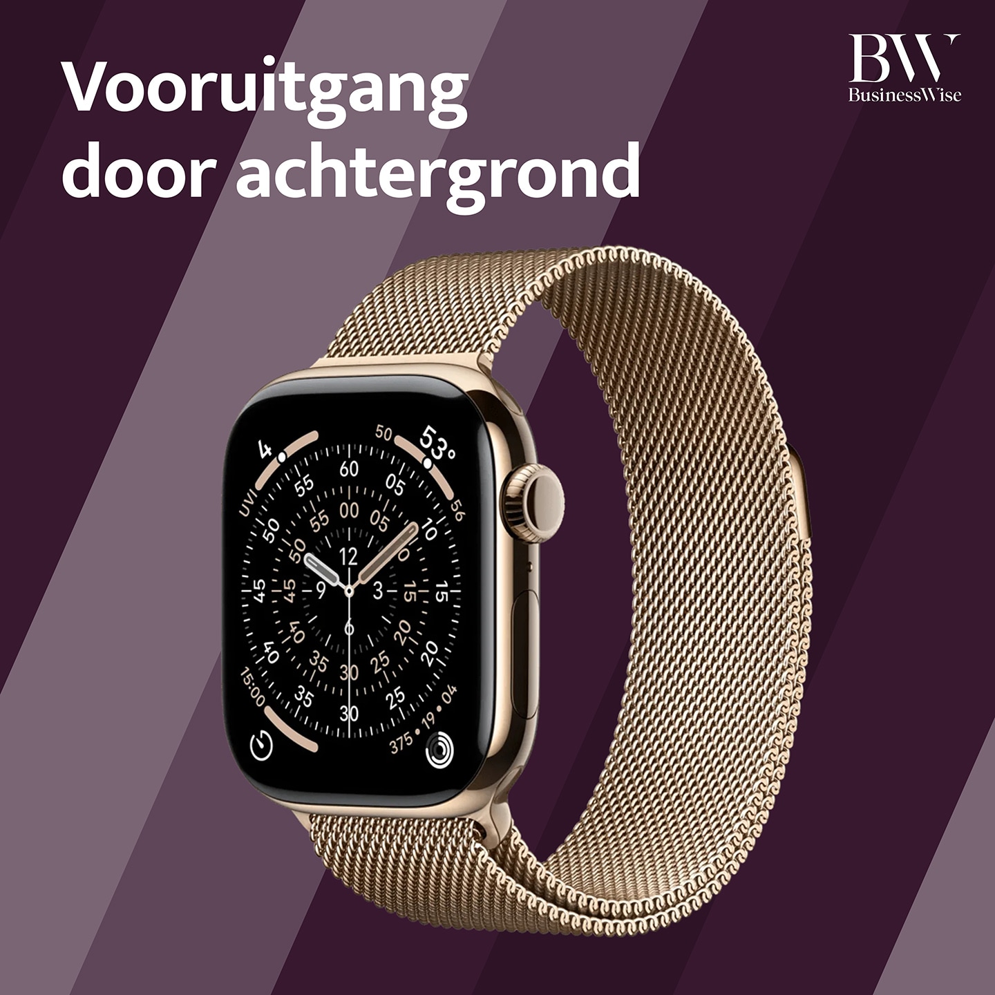 Abonneer je nu op de BusinessWise nieuwsbrief! Beeld: BusinessWise Dit is de nieuwste Apple Watch. Abonneer je nu op de BusinessWise nieuwsbrief en maak kans op dit bijzondere horloge!