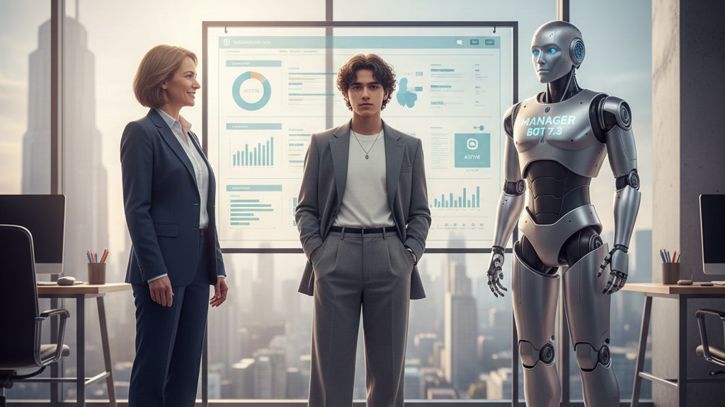 Uit onderzoek van NCHStats blijkt dat een groot deel van de Amerikaanse Gen Z-medewerkers de voorkeur heeft voor een AI-manager dan voor menselijke manager  Gen Z-medewerkers hebben liever een AI-manager dan een menselijke manager  / Foto: Gemini