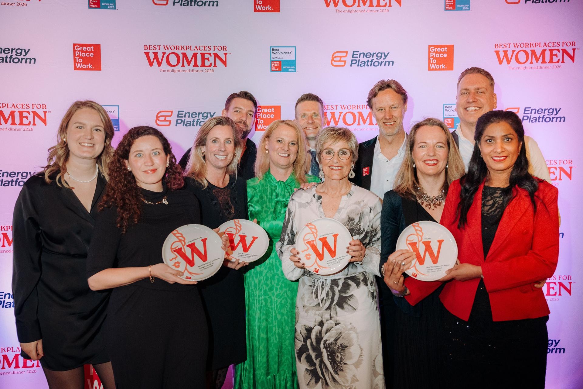 De winnaars van Best Workplaces for Women 2026. Foto: Jessie Kamp De winnaars van Best Workplaces for Women 2026. Foto: Jessie Kamp