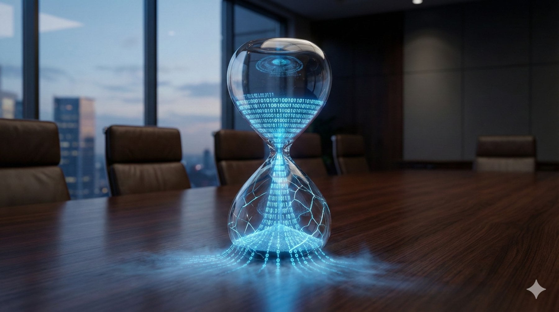 Organisaties starten AI-projecten op basis van enthousiasme, een mooie demo of de  angst om achter te lopen. De vraag of het project überhaupt de moeite waard is, wordt  zelden beantwoord met argumenten waar berekeningen en onderzoek voor is gedaan.  G Afbeelding: Gemini/AI