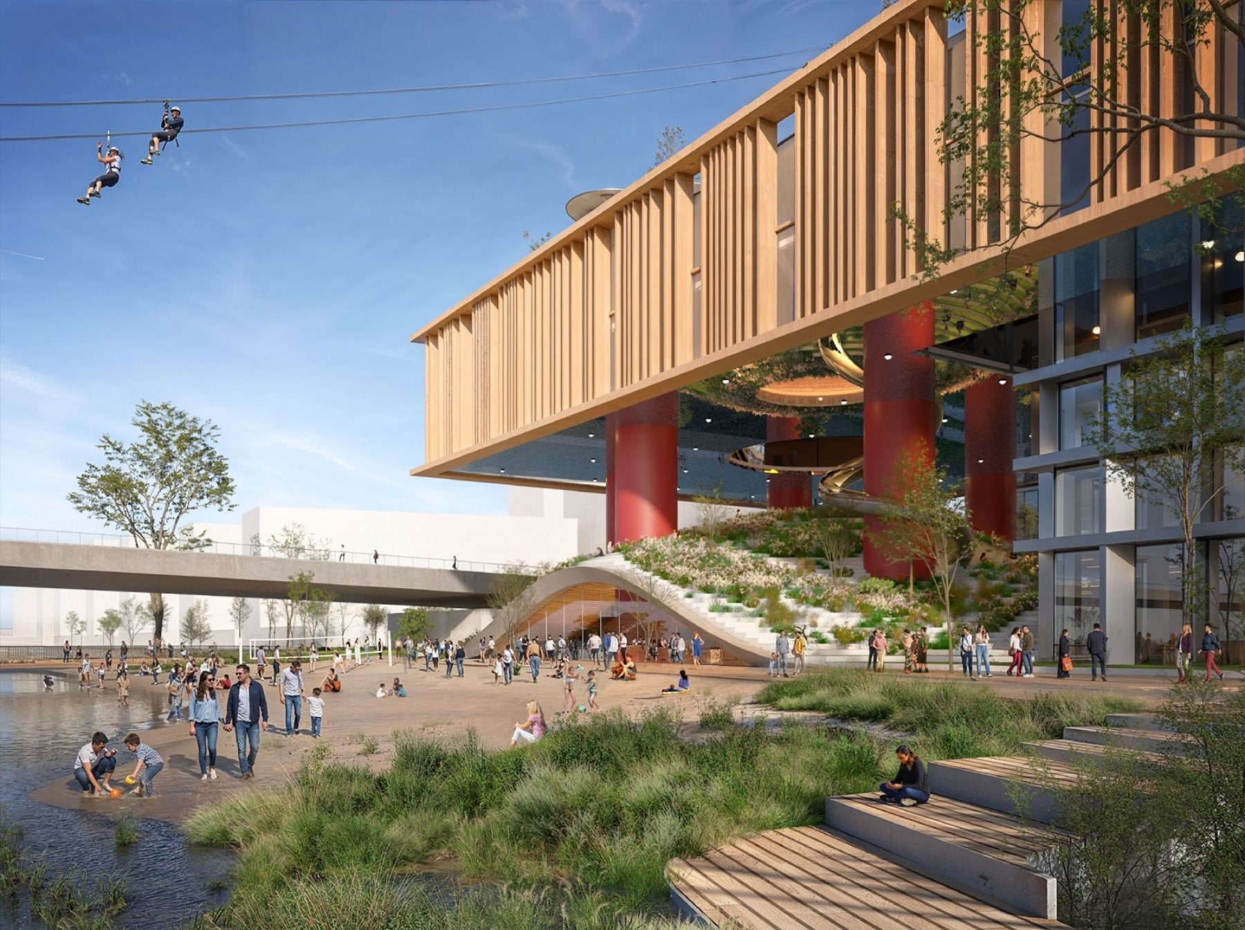 Een van de vijr inzendingen voor Shift Landmark in Rotterdam, van Mecanoo. Mecanoo