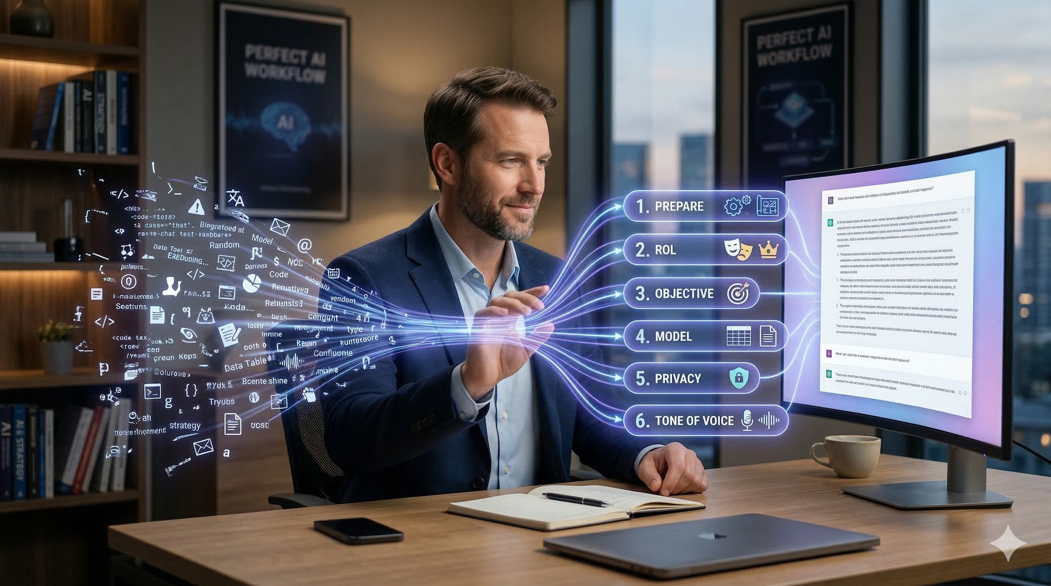 Met deze 6 stappen word je een promptmeester. Beeld gegenereerd met Google Gemini.