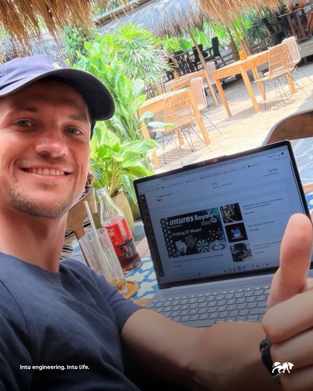 Ben Vennik zat vast op Sri Lanka vanwege de oorlog in het Midden-Oosten. Foto: zijn werkgever Intures