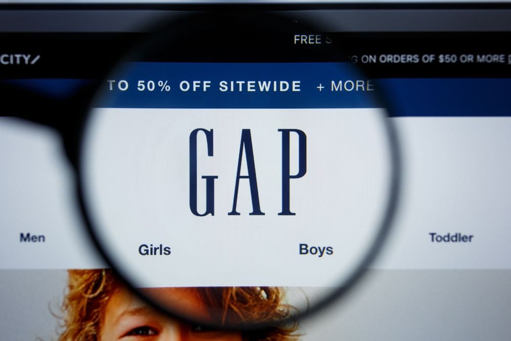 De homepage van het fashionmerk GAP. De website van GAP kunnen we dus voortaan overslaan. Kopen kan tegenwoordig immers direct binnen Google’s AI-tool Gemini. Afbeelding: Shutterstock.