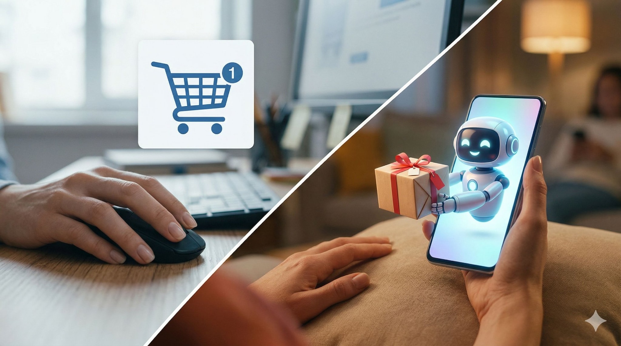 Kopen zonder webshop. Direct in AI. ‘Heel e-commerce Nederland is voor het eind van dit jaar overgegaan naar a-commerce’.