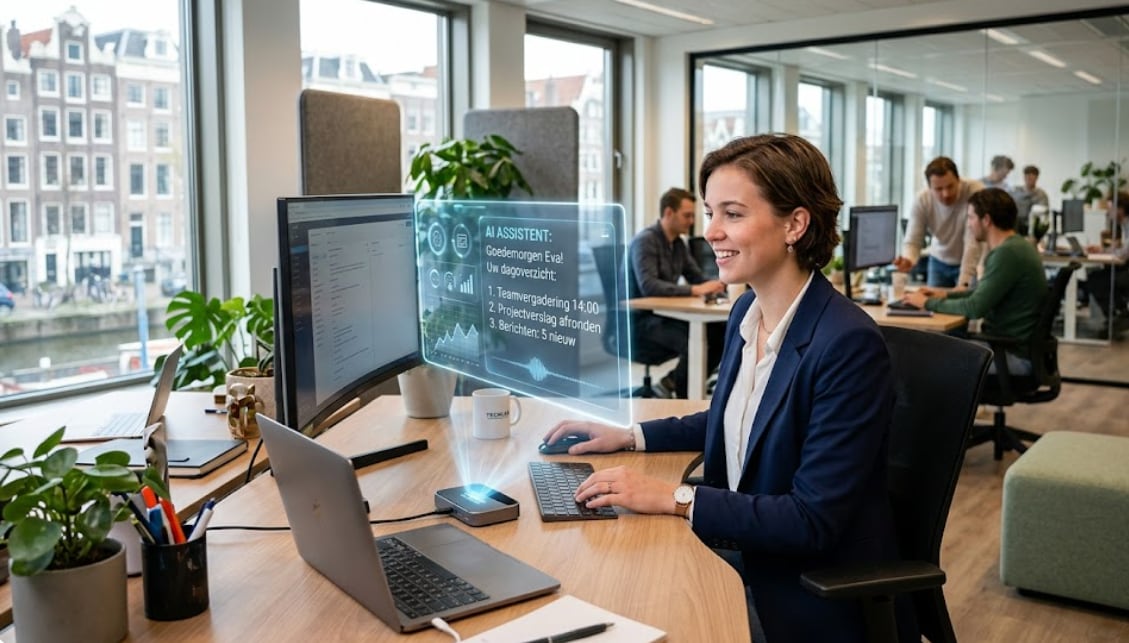 Hoe bouw je een eigen AI-assistent? Beeld gegenereerd met Google Gemini.