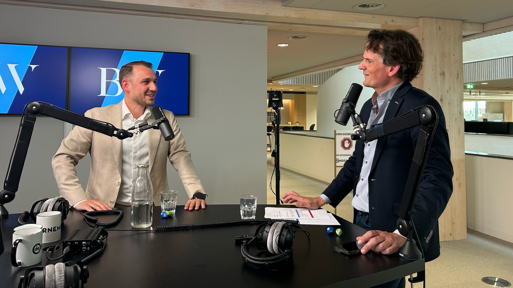 Steven de Haas en Gerben van Driel in de BusinessWise-studio. Foto: BusinessWise Steven de Haas en Gerben van Driel in de BusinessWise-studio. Foto: BusinessWise