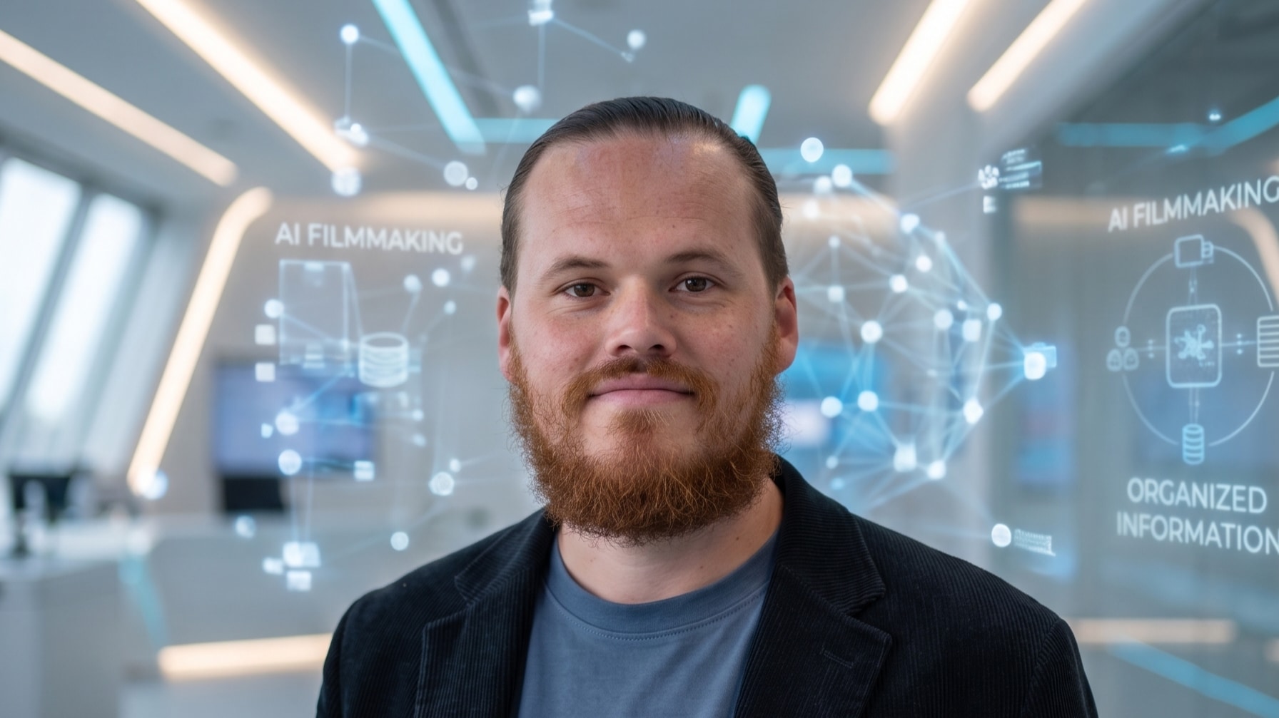 Jan-Willem Blom, oprichter van AI-filmbedrijf VideoState. Foto: Gemini AI/BusinessWise