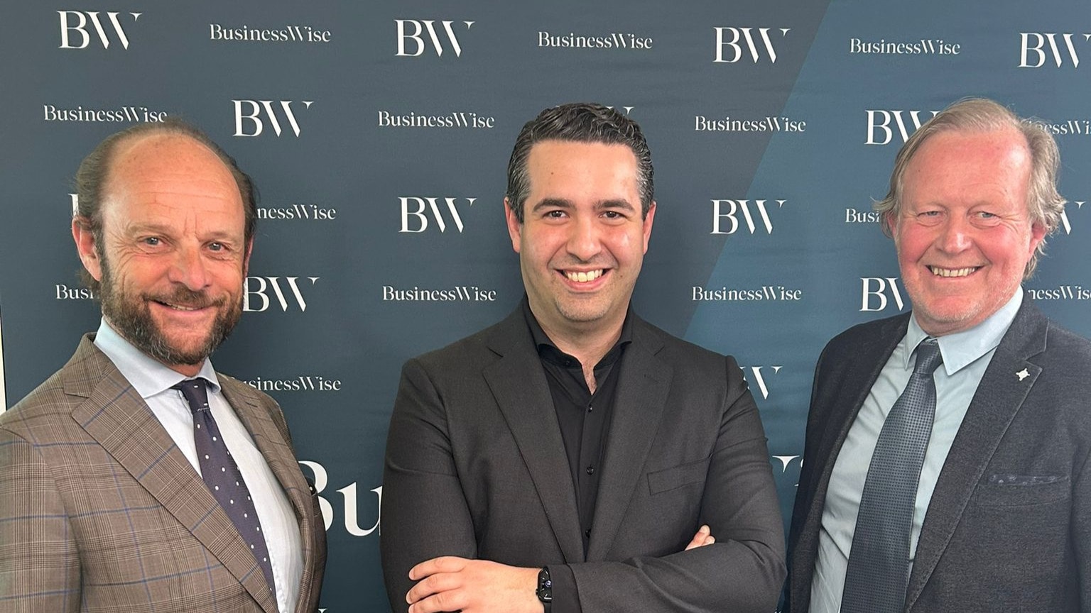 Eduard Schaepman, Olivier de Neve en Guido Pot in de studio van BusinessWise. Foto: BusinessWise BusinessWise