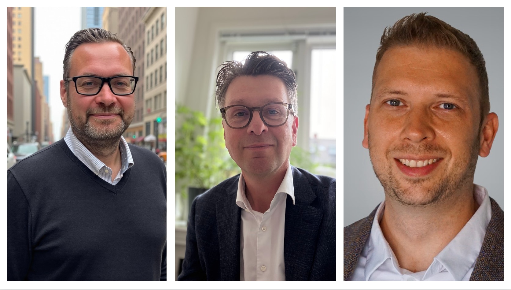 Links Anders Demner van Microsoft , midden Pontus Willquist van Dustin en rechts Bjorn Bouman van Intel