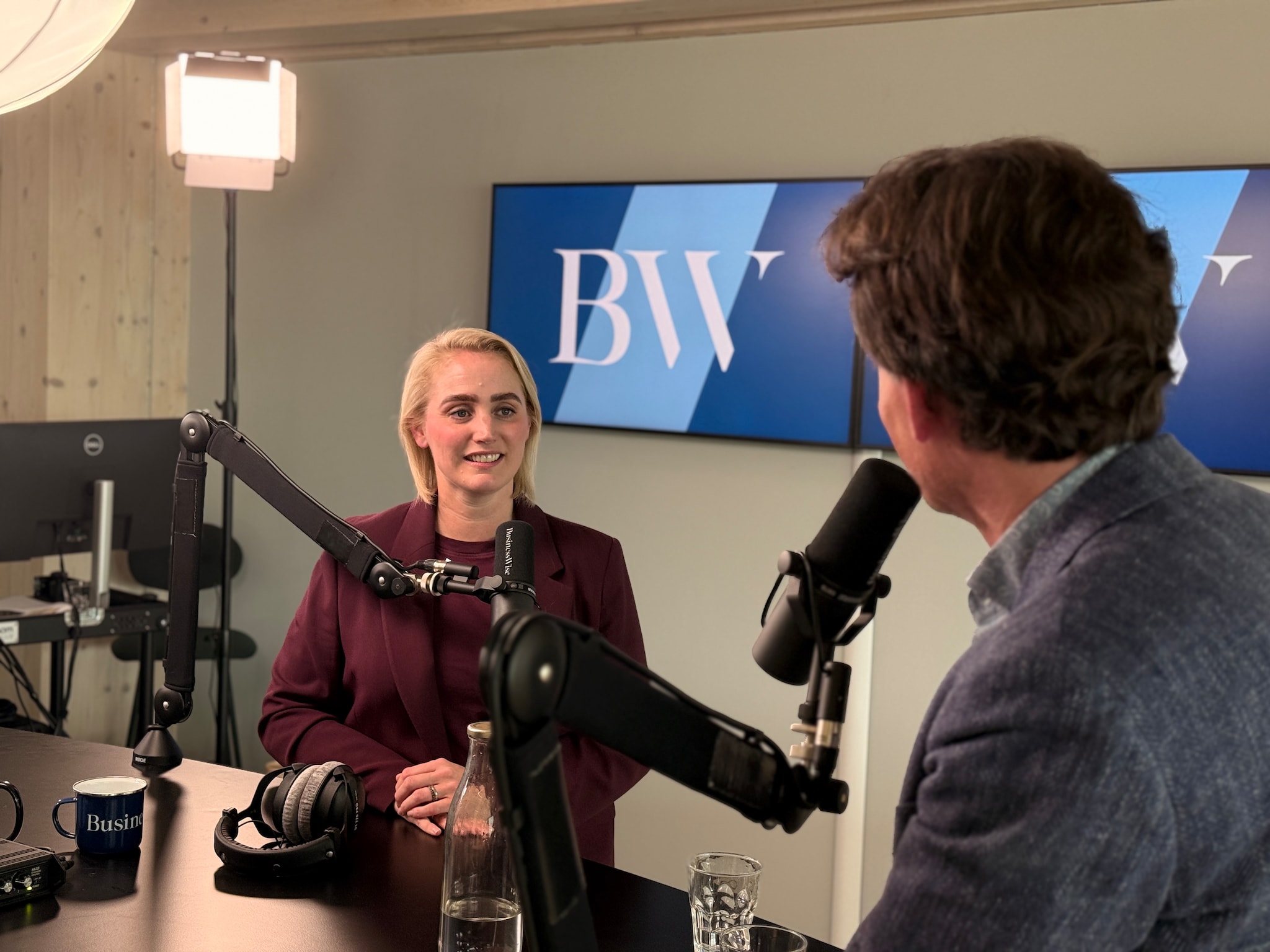 Malou van der Pal en Gerben van Driel in de Move on Up-studio. BusinessWise