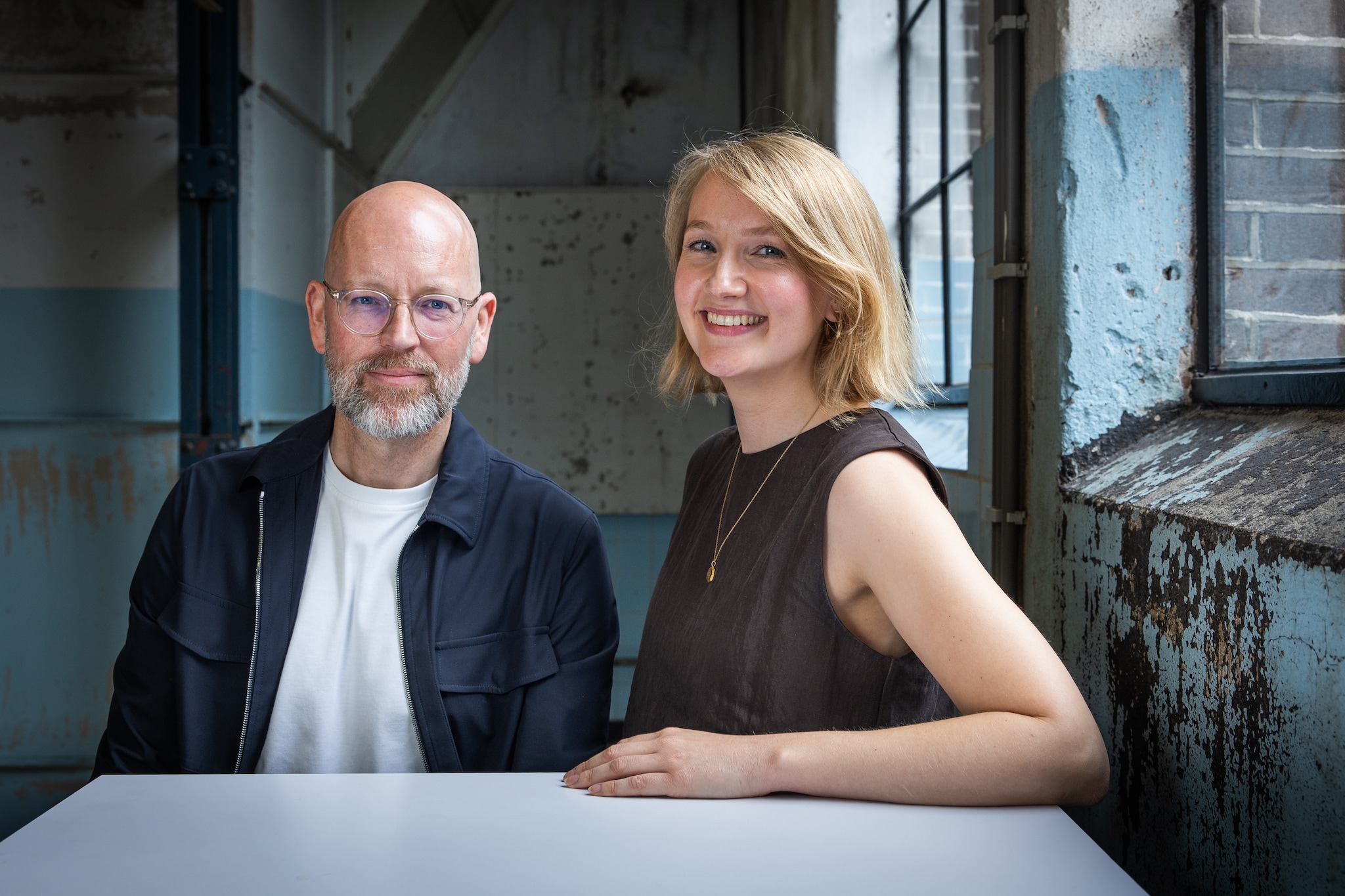 Dave Frauenfelder en Karin van Hemert van KPN.  Foto: Dingena Mol