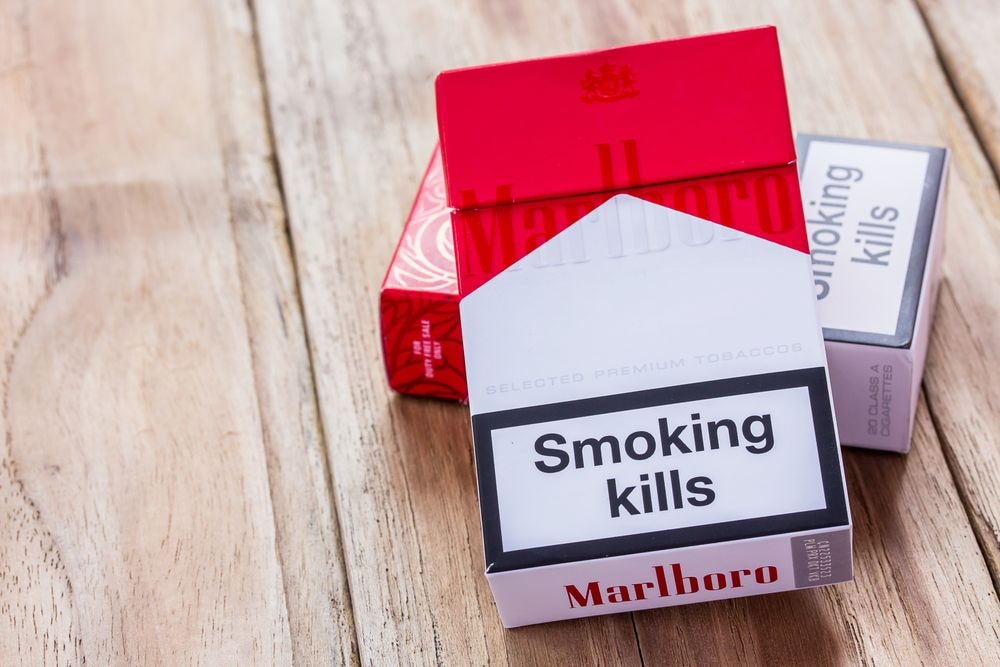 Duidelijke taal op deze Marlboro-verpakking. Shutterstock
