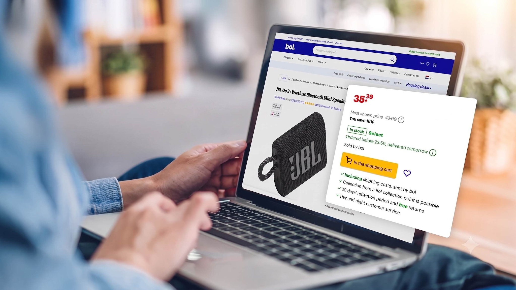 Online shoppen bij Bol: achteraf betalen kon al en blijft mogelijk. Bol betreedt nu ook met goedkeuring van DNB en AFM de betaalmarkt.