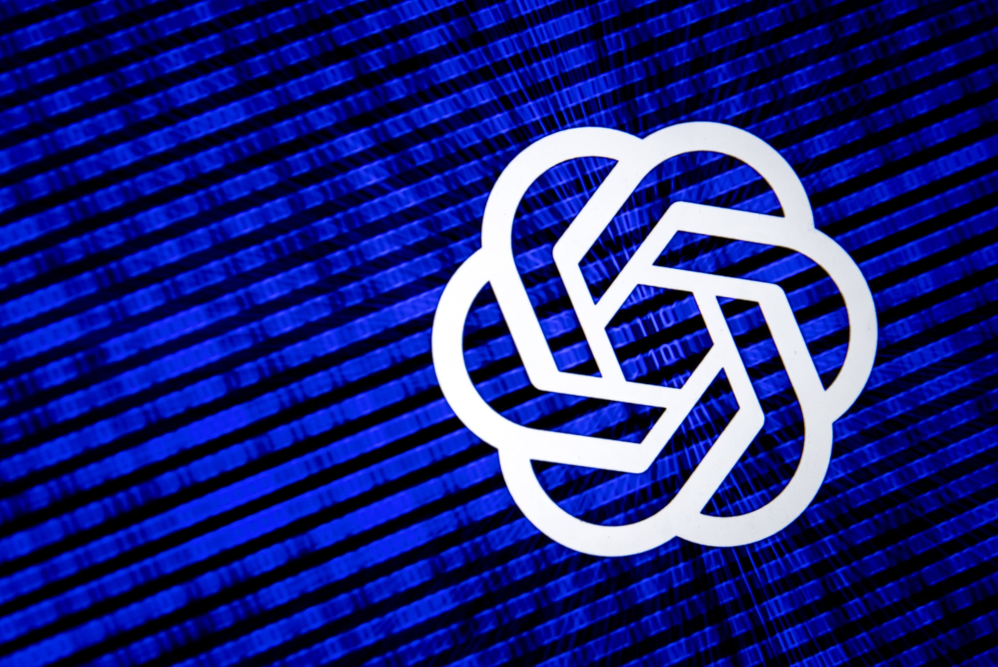Het logo van OpenAI, de maker van de chatbot ChatGPT.