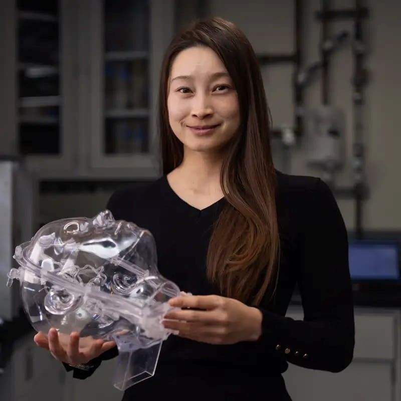 Dr. Renee Zhao (Stanford): ‘Waar een menselijke hand of een stijve katheter niet meer verder kan in de kleinste of meest kronkelige bloedvaten, neemt de microrobot het over’.