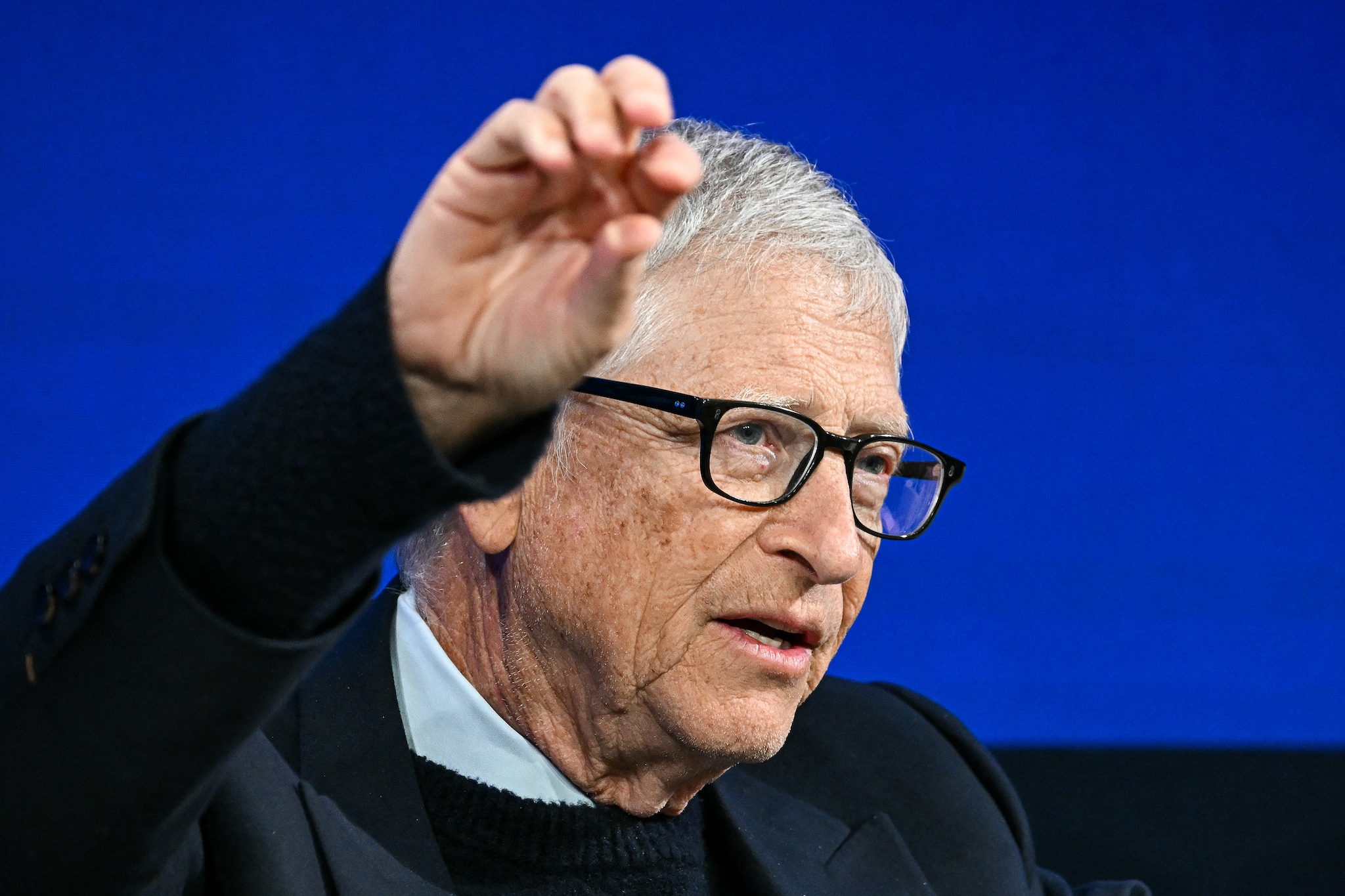 Bill Gates als spreker tijdens het World Economic Forum (WEF) januari dit jaar.