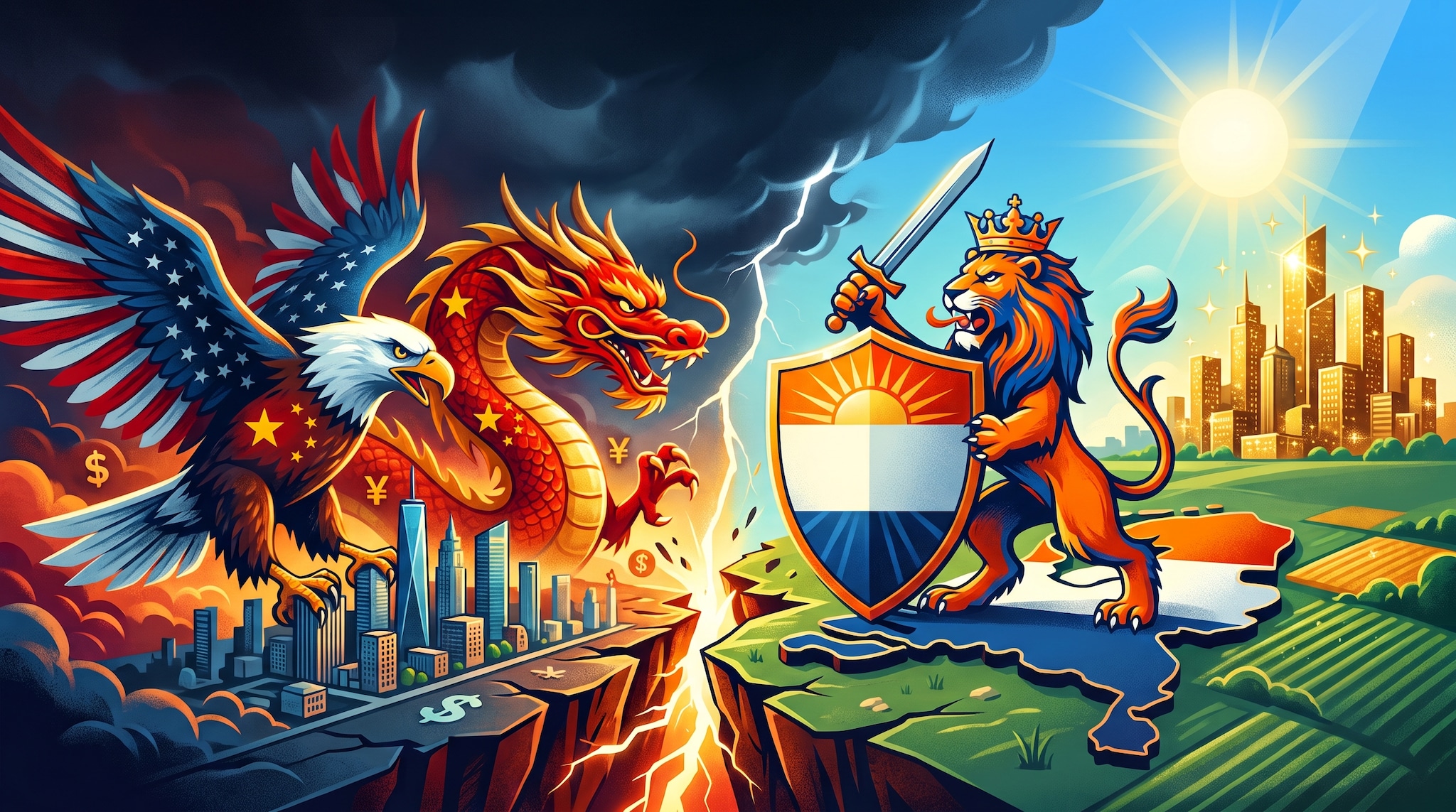 Europa en Nederland moeten opboksen tegen China en Amerika.