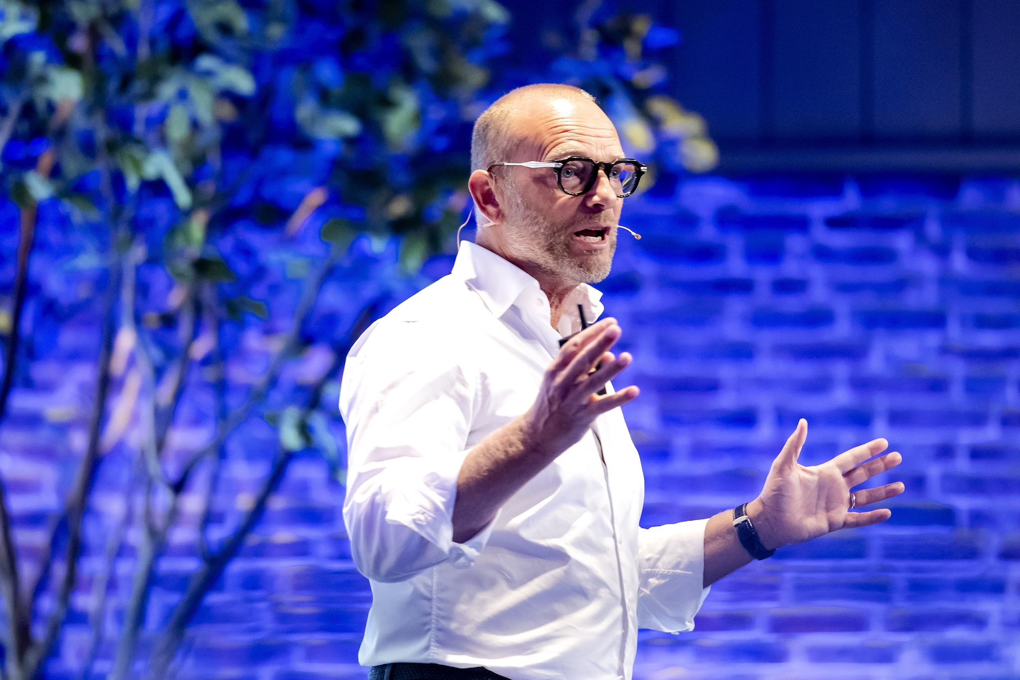 Søren Abildgaard, CEO Odido, tijdens het NLconnect Breeduit Jaarcongres 2026 waar hij ook sprak over de cyberaanval op zijn bedrijf.